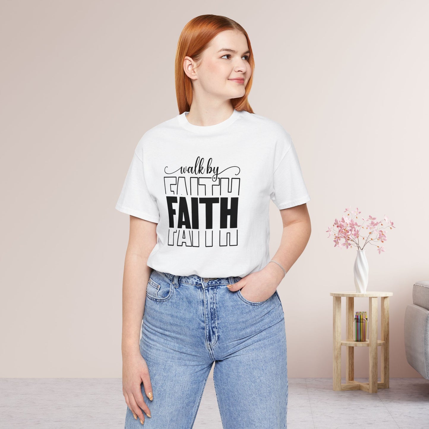 Walk by Faith Christian Soft Cotton Tee