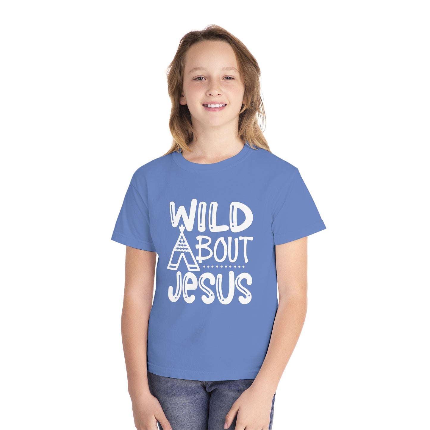 Wild About Jesus Comfort Colors Youth Christian Shirt