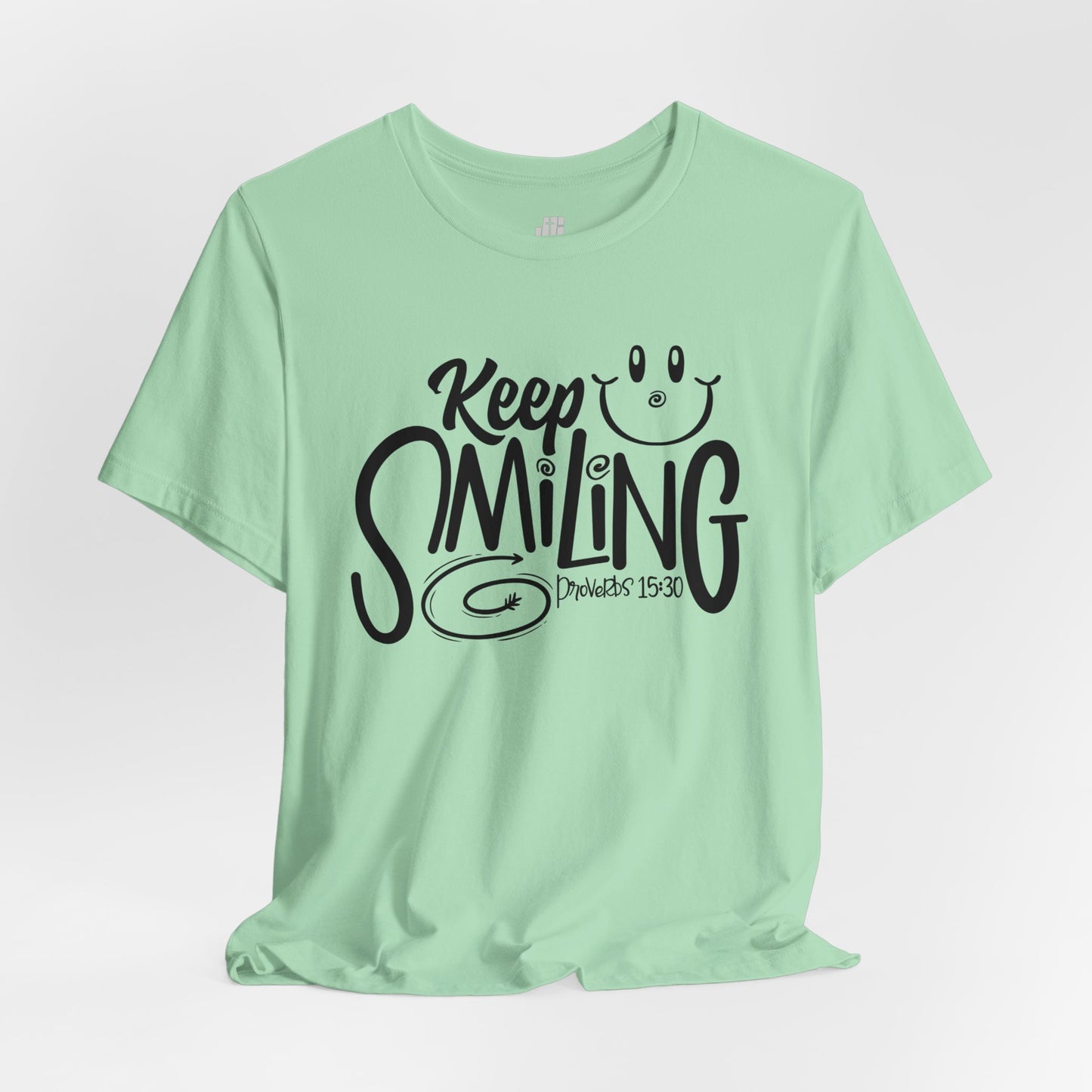 Keep Smiling Soft Cotton Tee - Bible Verse Christian Tee