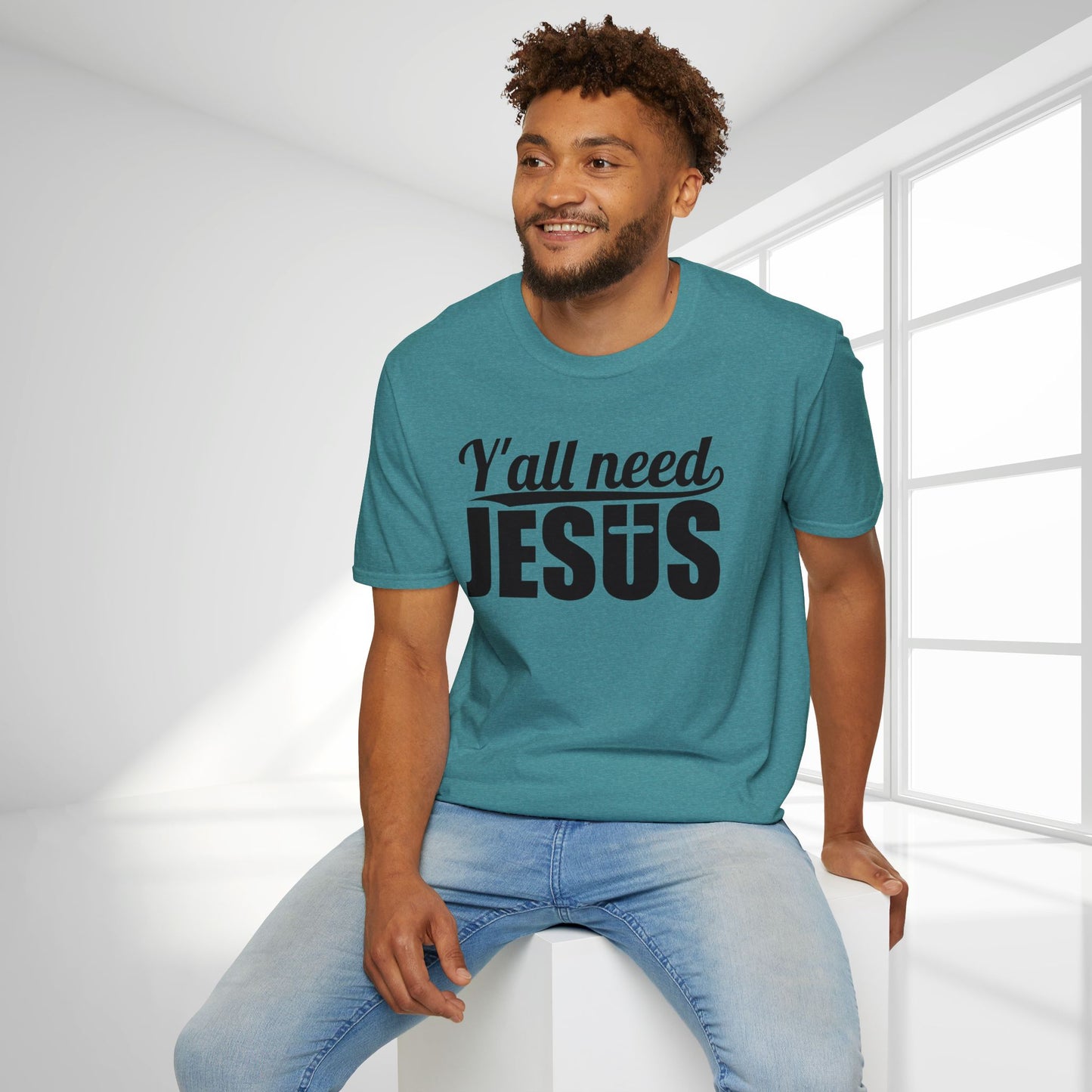 Y'all Need Jesus Softstyle T-shirt - Christian Shirt