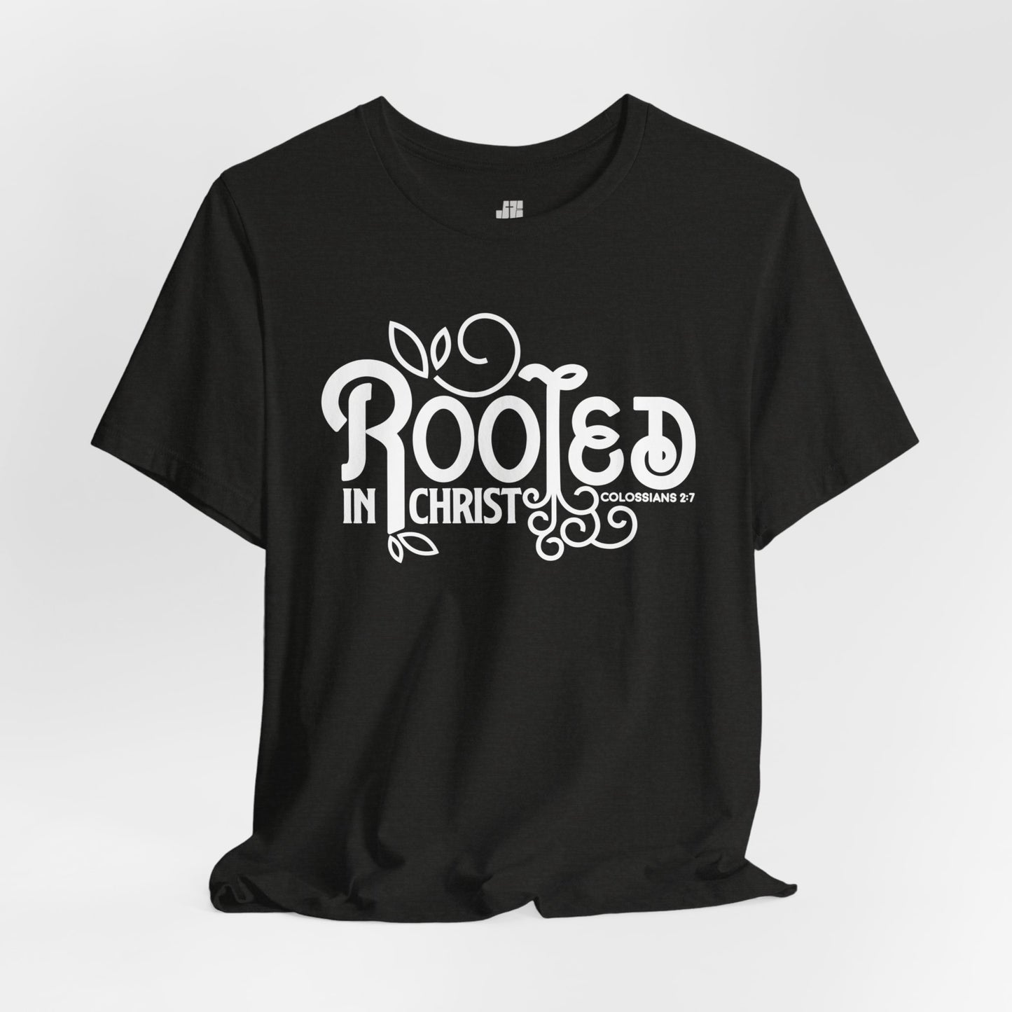 Rooted in Christ Shirt - Bible Verse Christian Soft Cotton Tee