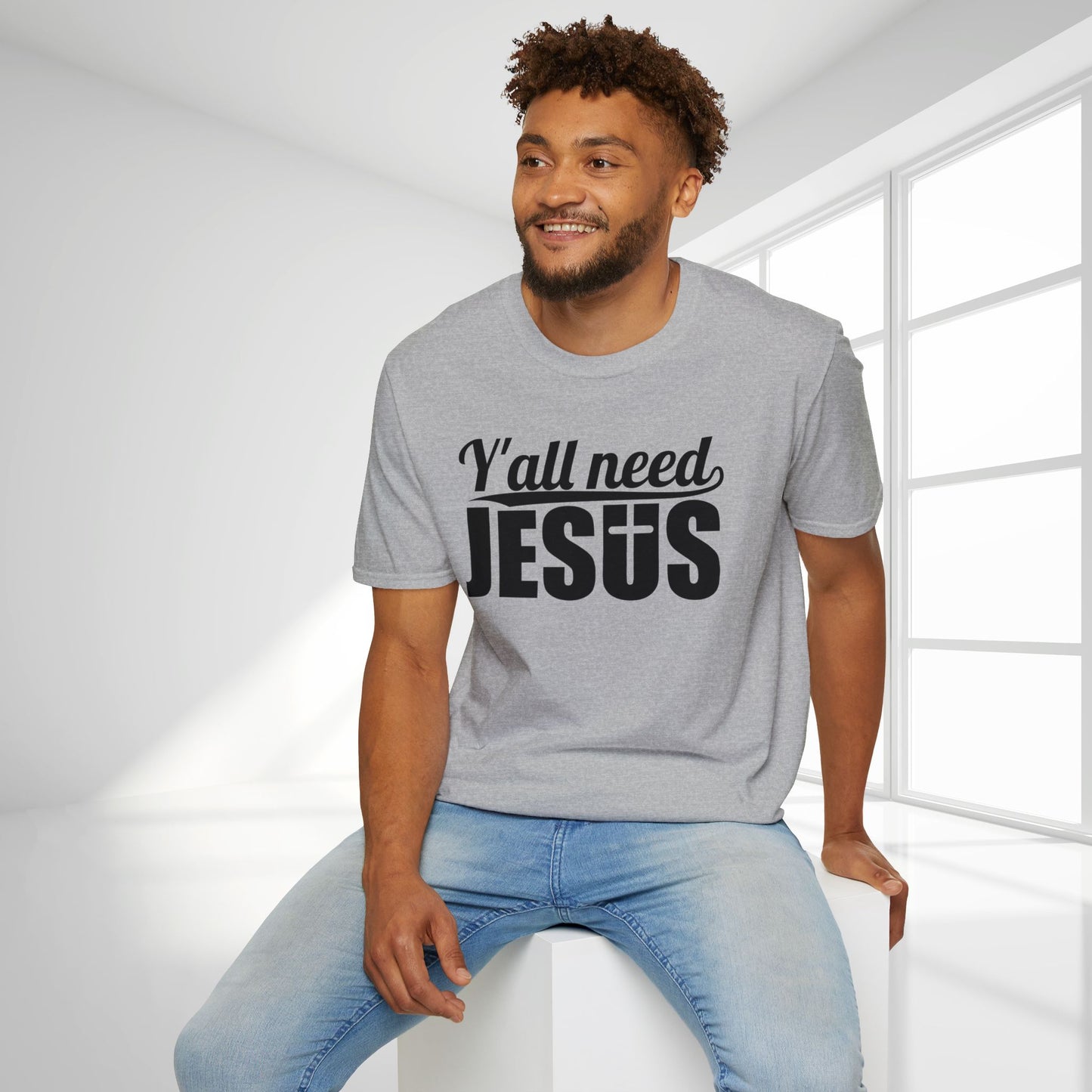 Y'all Need Jesus Softstyle T-shirt - Christian Shirt