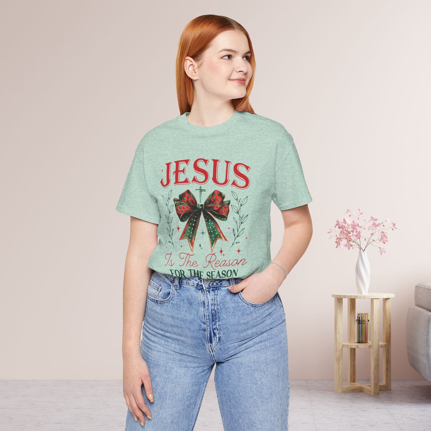 Jesus Is The Reason For The Season Soft Cotton Tee - Christian Christmas Shirt