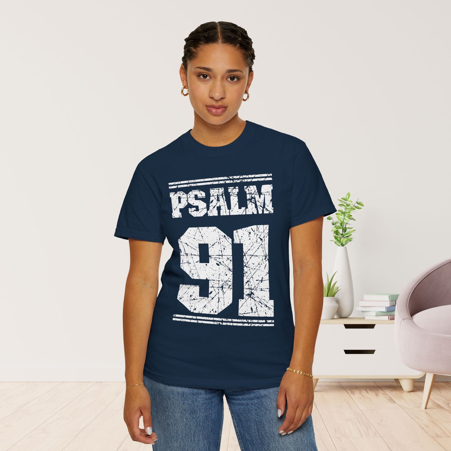 Psalm 91 Comfort Colors Christian Shirt - Bible Verse Shirt