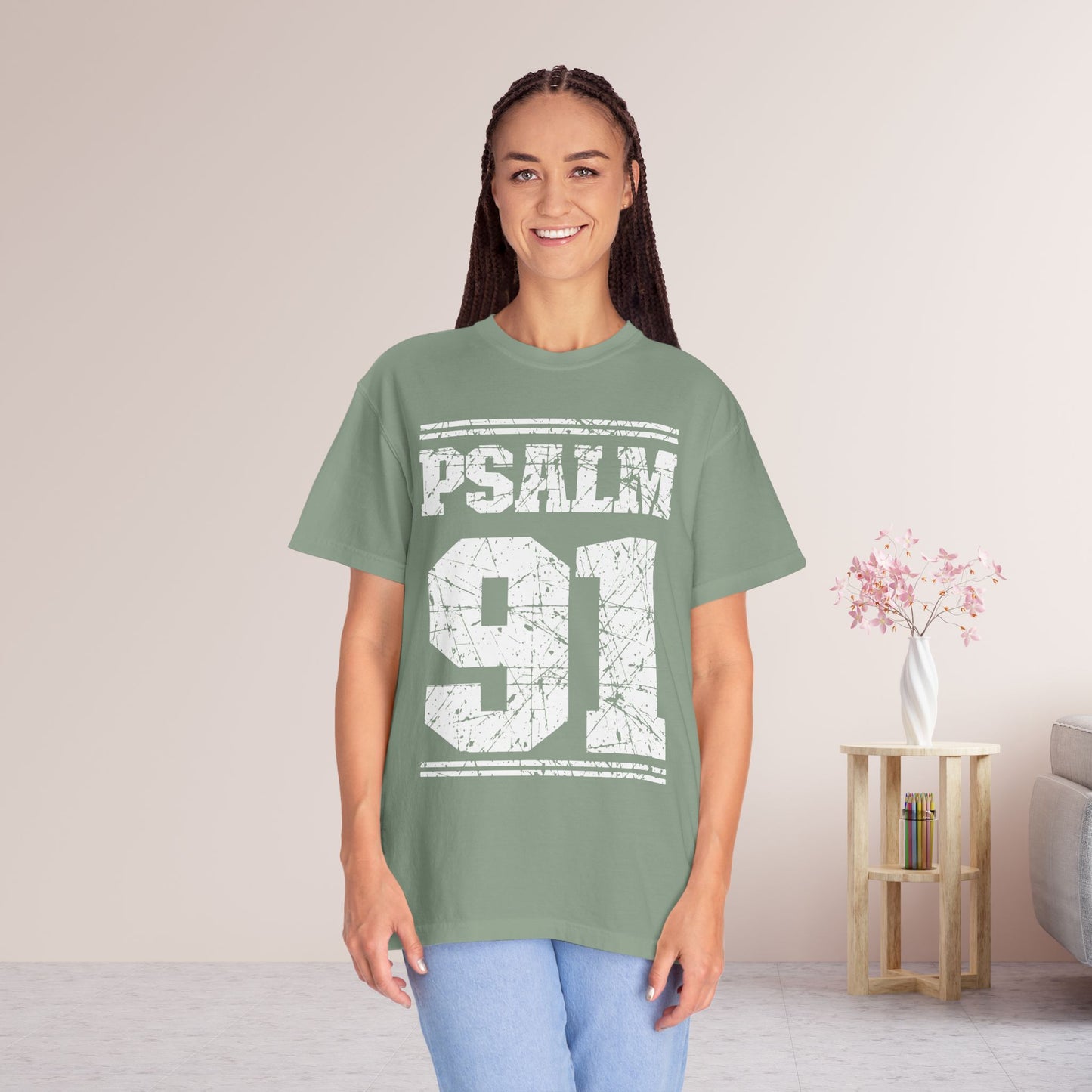 Psalm 91 Comfort Colors Christian Shirt - Bible Verse Shirt