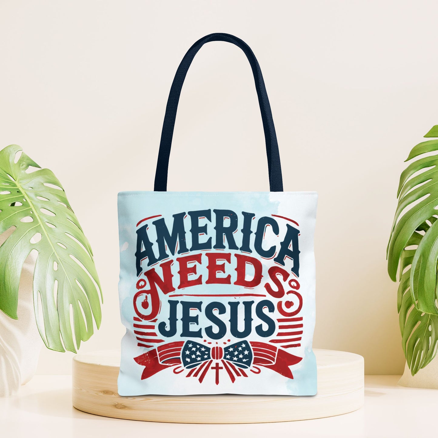 America Needs Jesus Tote Bag - Christian Tote Bag