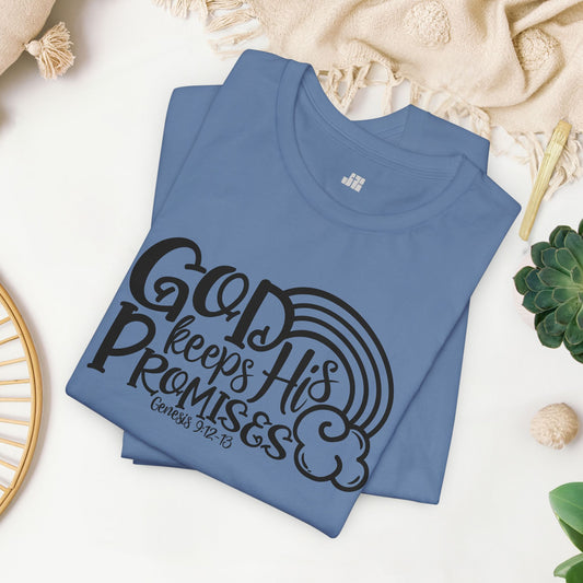 God Keeps His Promises Soft Cotton Tee - Bible Verse Christian Tee