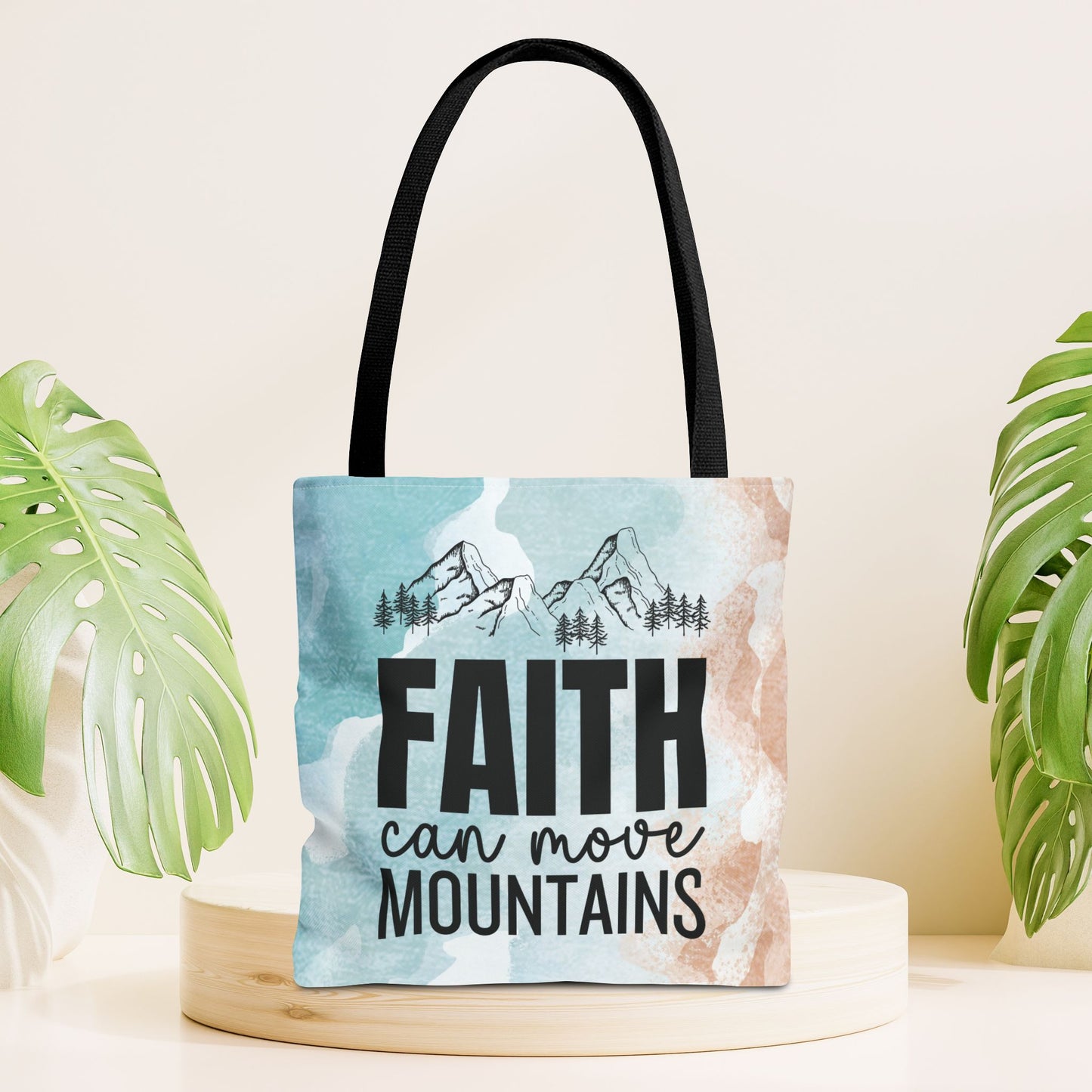 Faith Can Move Mountains Tote Bag - Christian Tote Bag