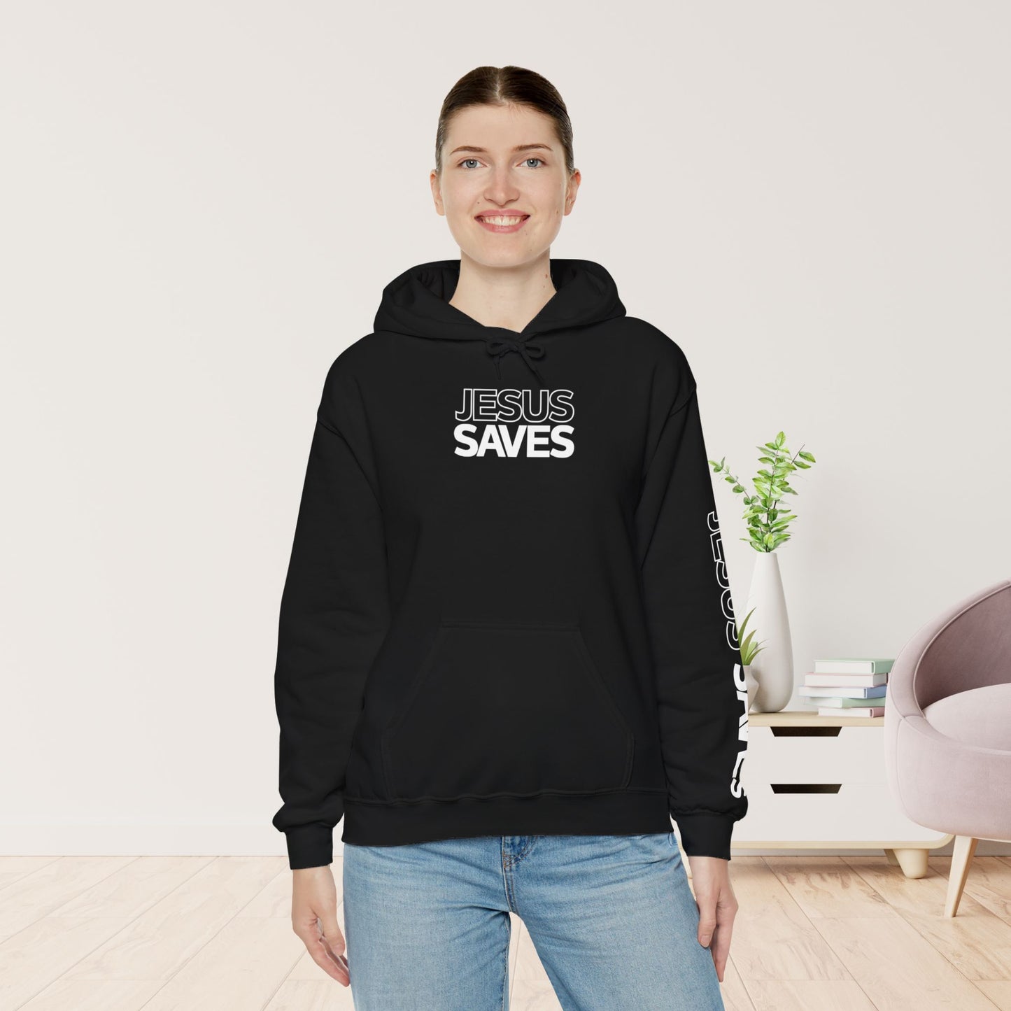 Jesus Saves Hoodie - Acts 4:12 Bible Verse Christian Hoodie