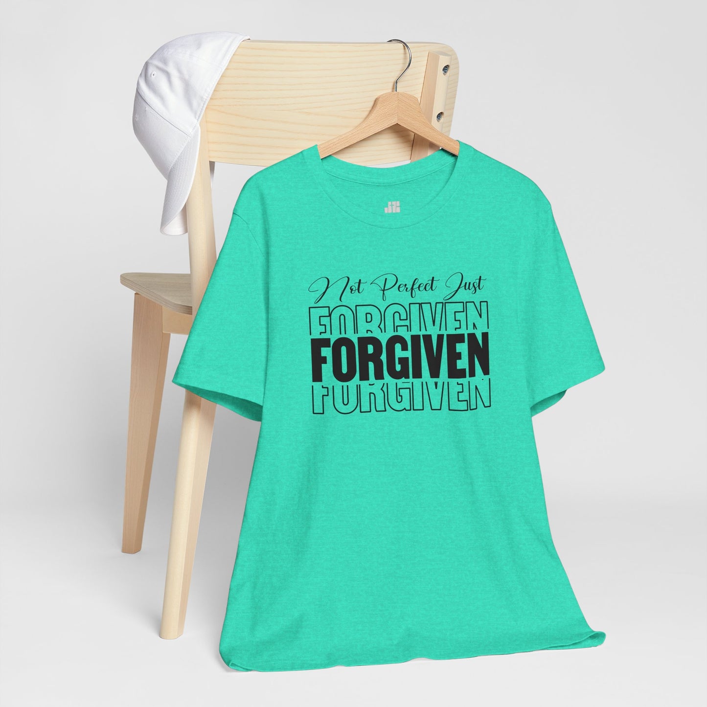 Not Perfect Just Forgiven Christian Soft Cotton Tee