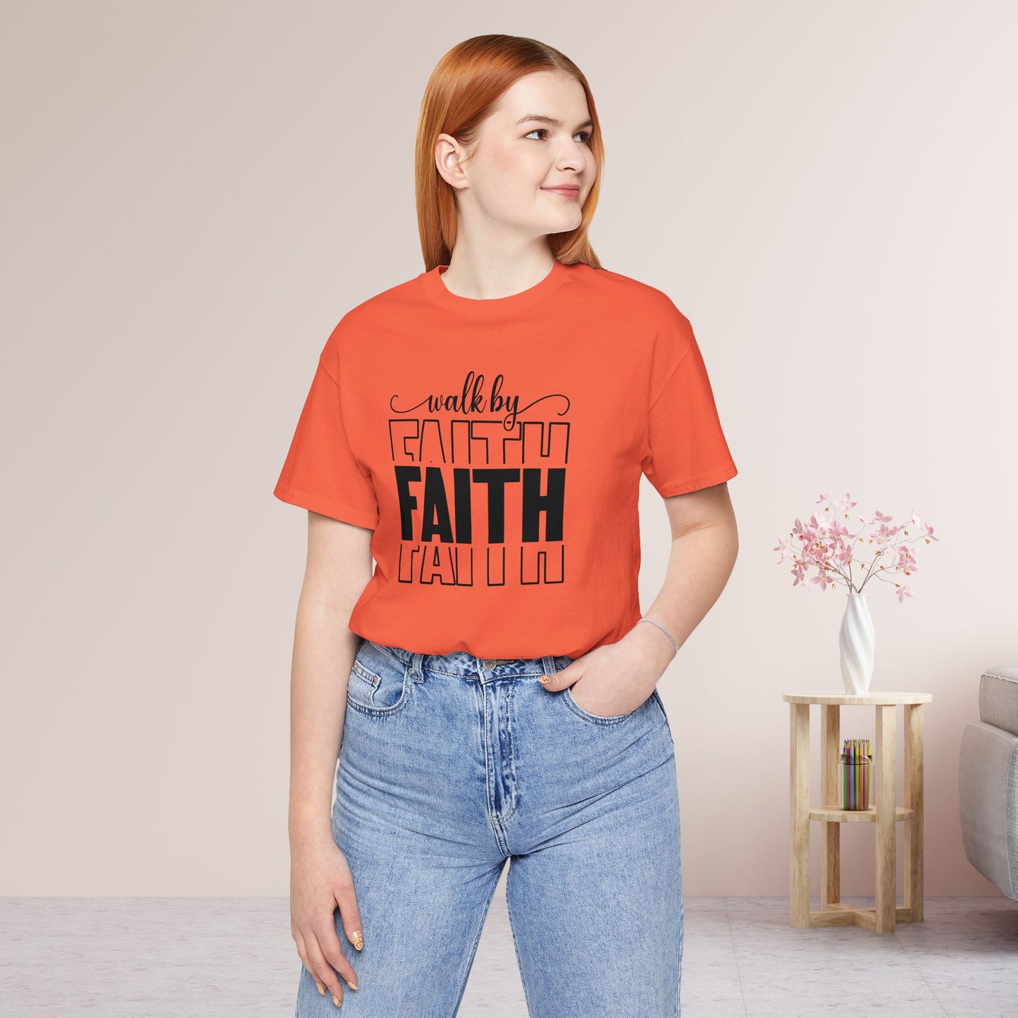 Walk by Faith Christian Soft Cotton Tee