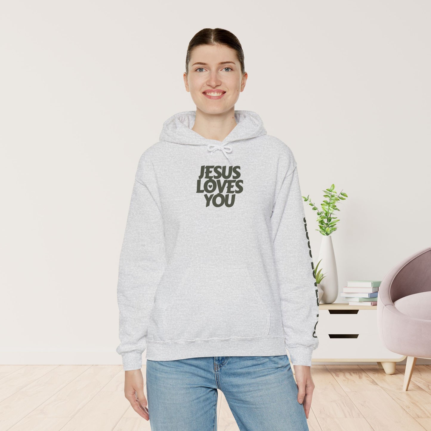 Jesus Loves You Hoodie - John 15:13 Bible Verse Christian Hoodie