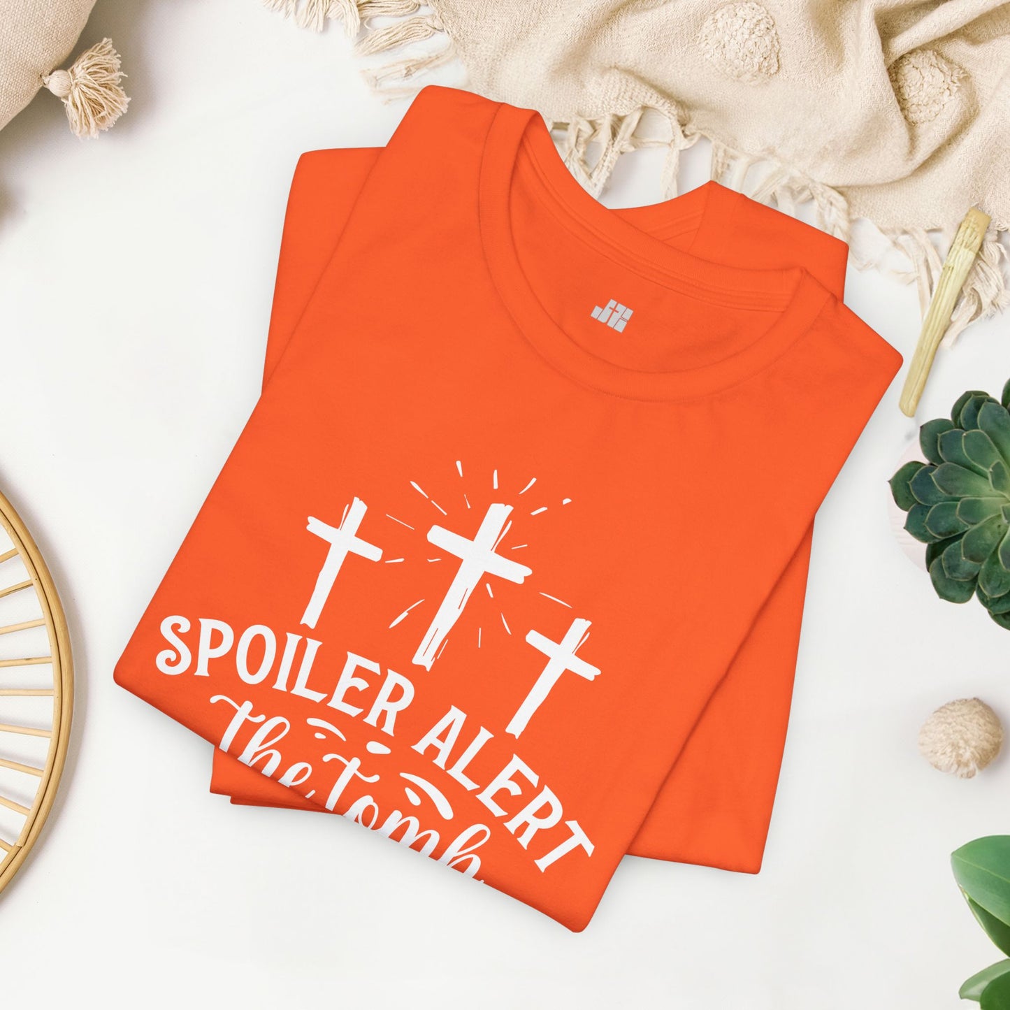 Spoiler Alert The Tomb Was Empty Christian Soft Cotton Tee - Easter Shirt