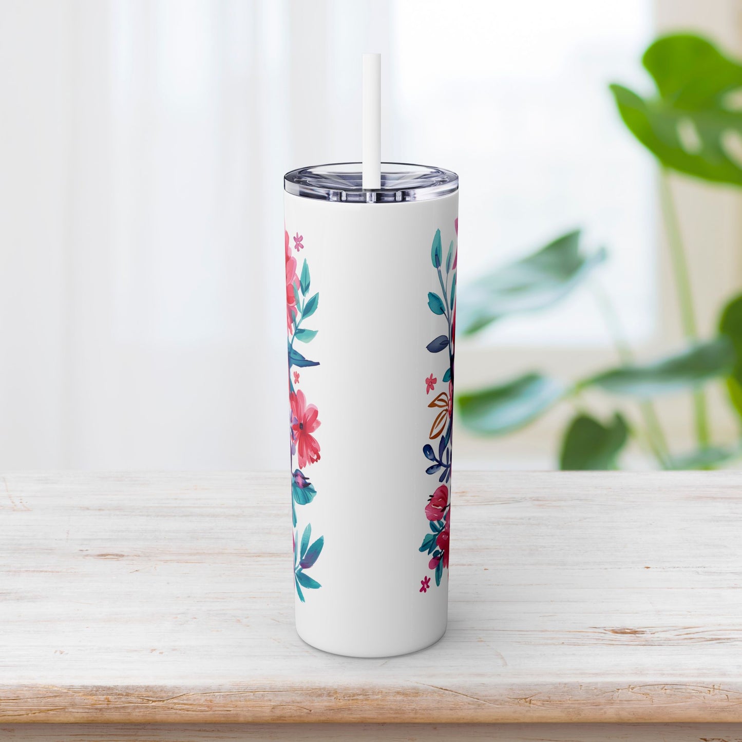 Praise God Skinny Tumbler with Straw - 20oz