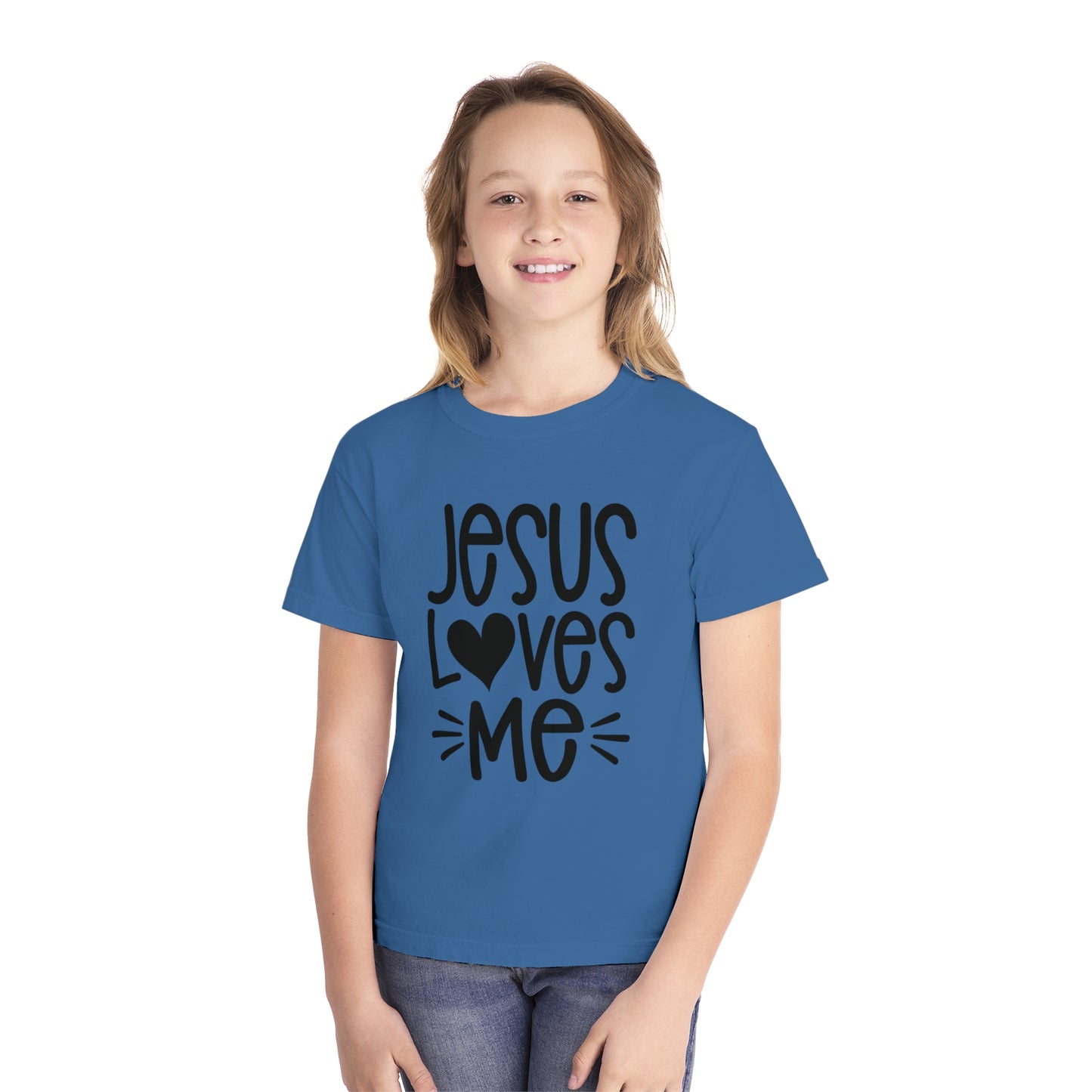 Jesus Loves Me Comfort Colors Youth Christian Tee