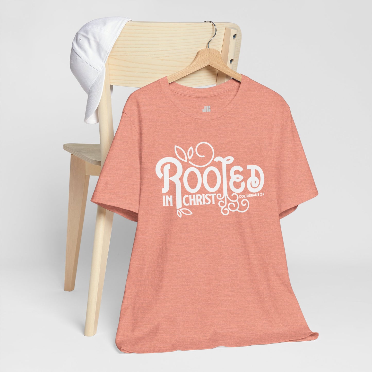 Rooted in Christ Shirt - Bible Verse Christian Soft Cotton Tee