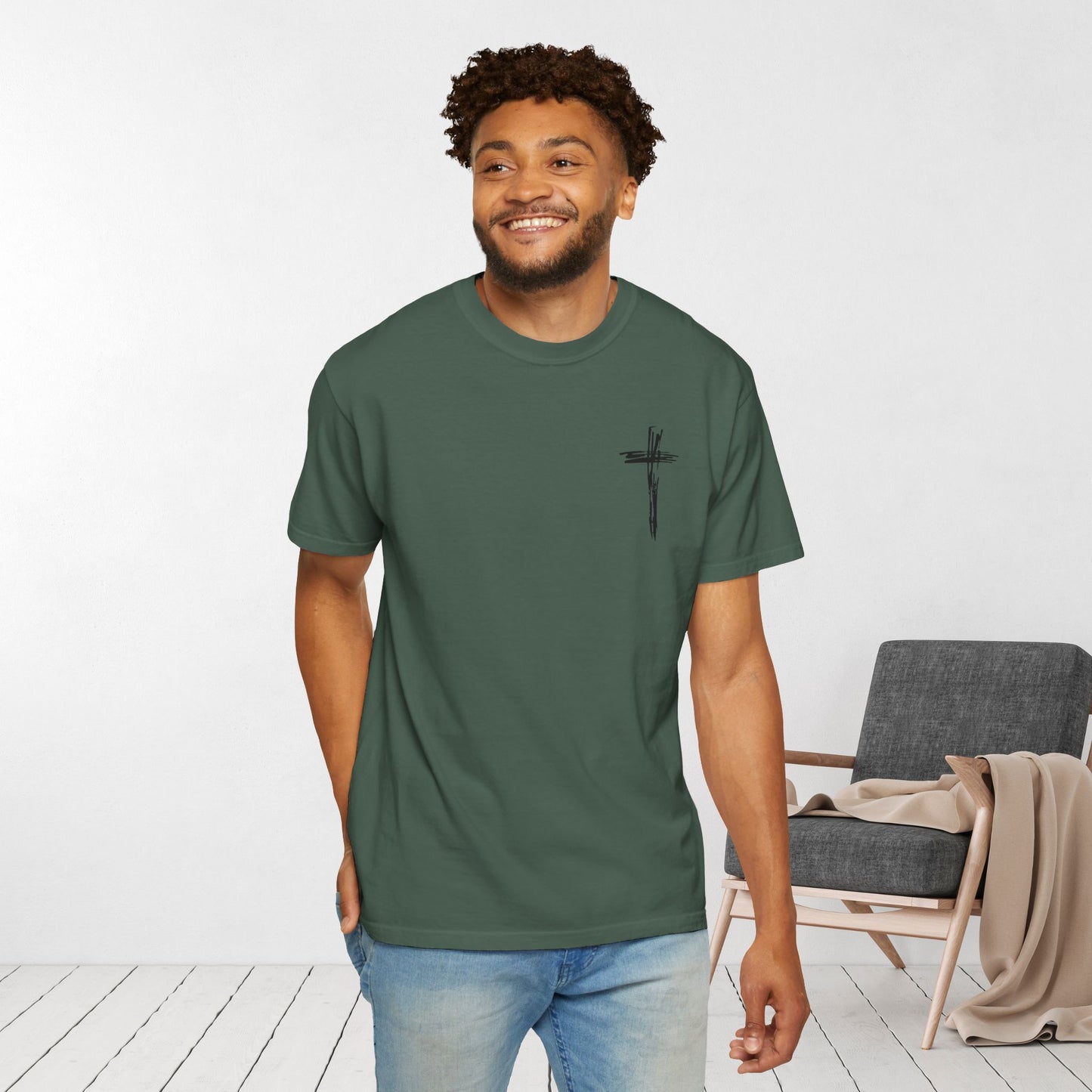 Comfort Colors Jesus Has My Back Christian Tee