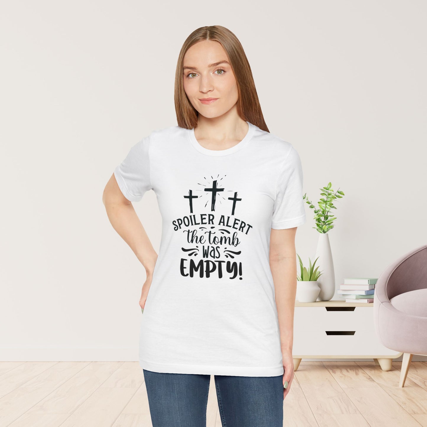 Spoiler Alert The Tomb Was Empty Christian Soft Cotton Tee - Easter Shirt