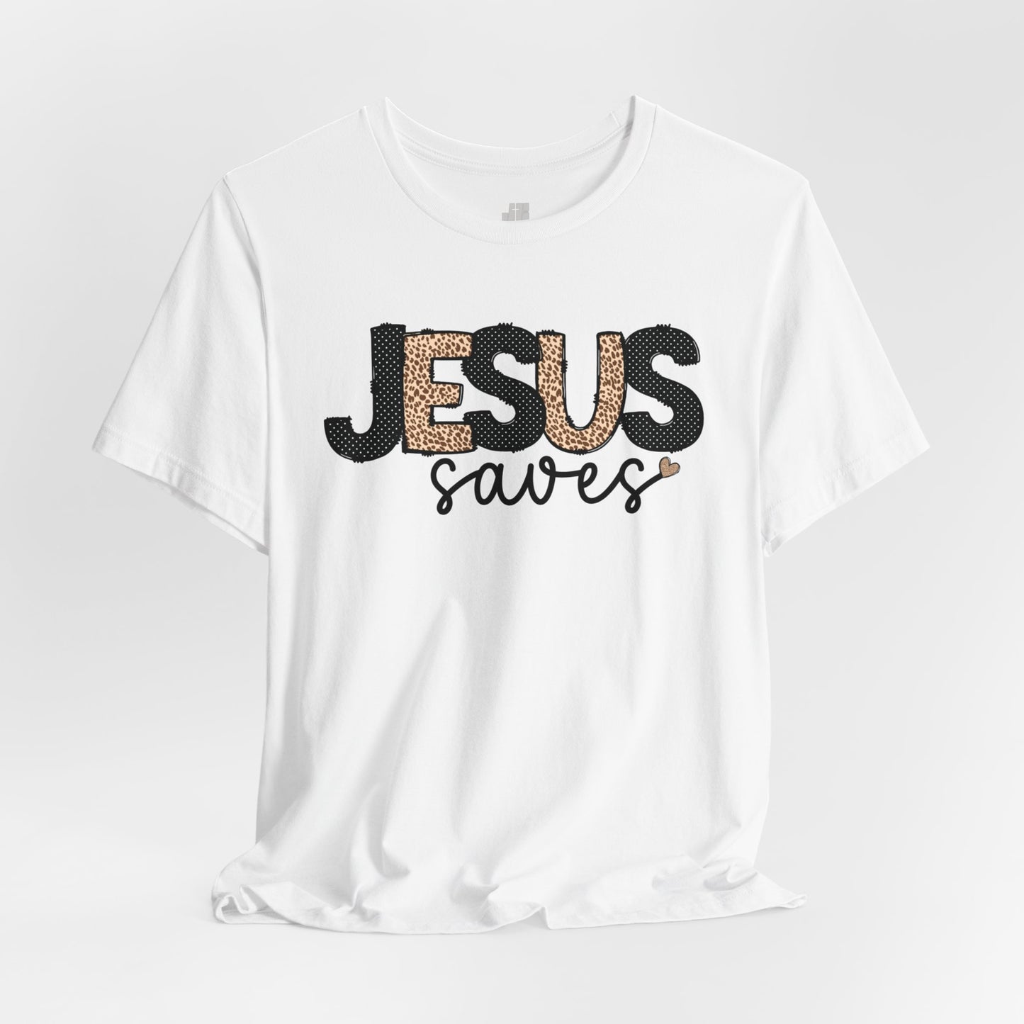 Jesus Saves Soft Cotton Tee - Christian Shirt