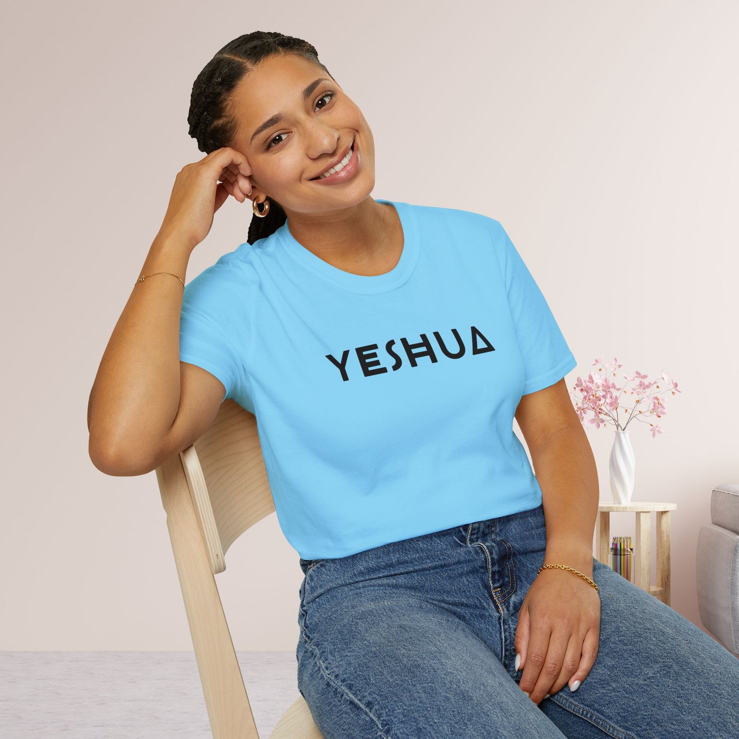 Unisex YESHUA Softstyle T-shirt -  Minimalist Christian Shirt