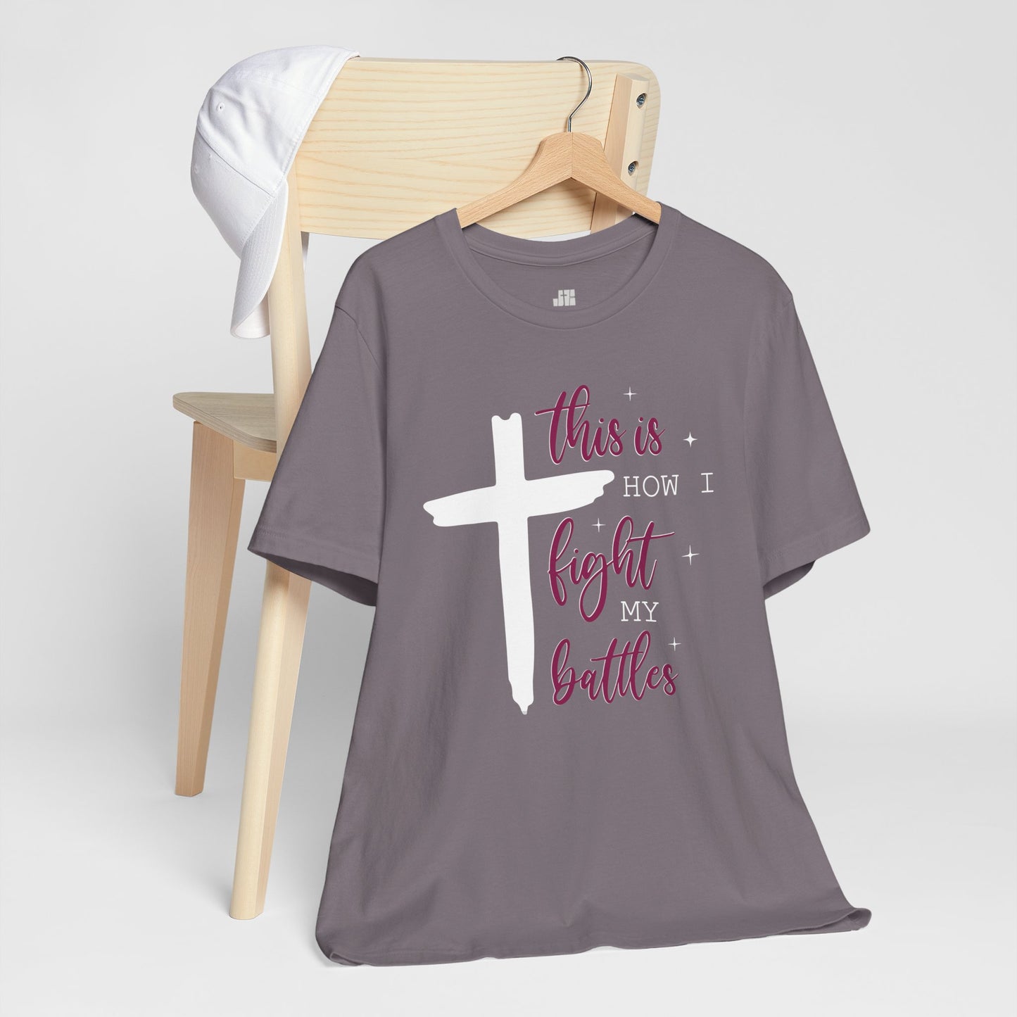 This is How I Fight My Battles Bible Verse Soft Cotton Tee - Christian Tee