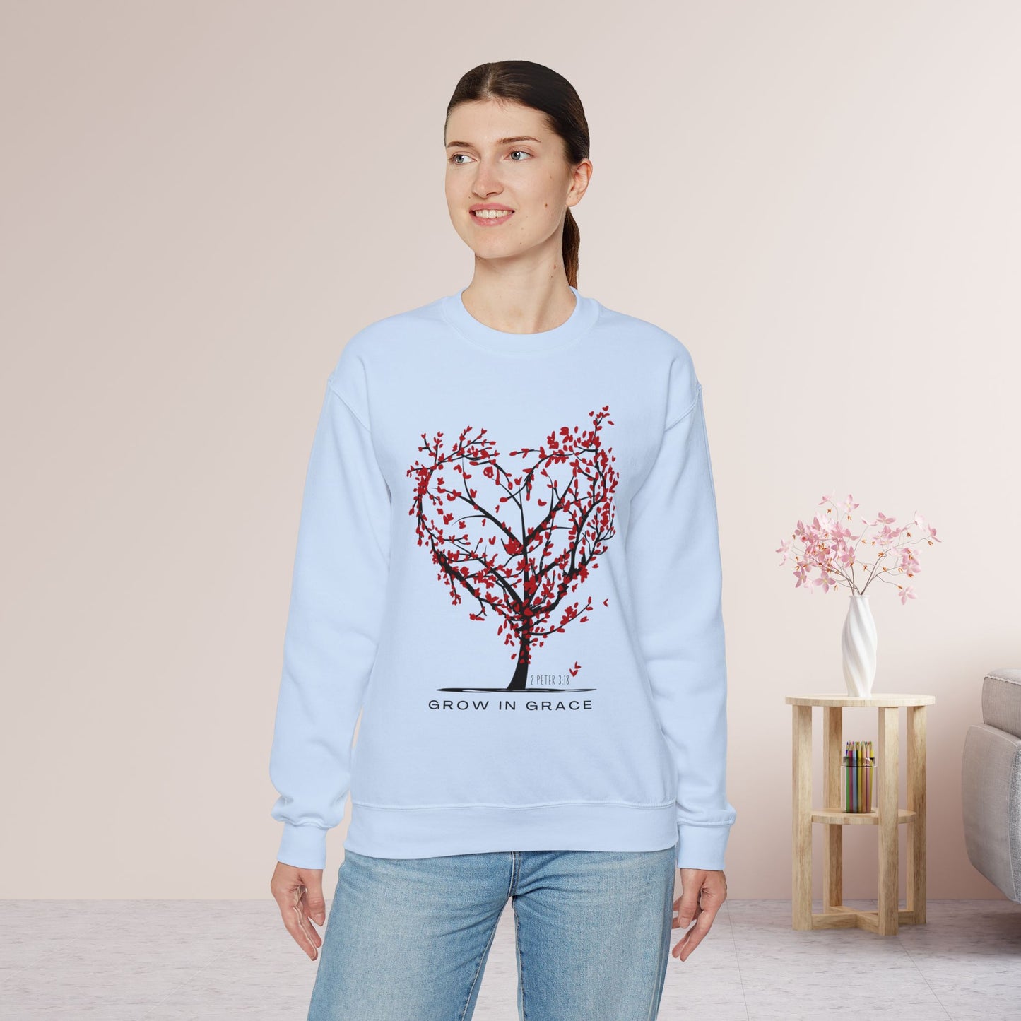 Grow in Grace Bible Verse Sweatshirt