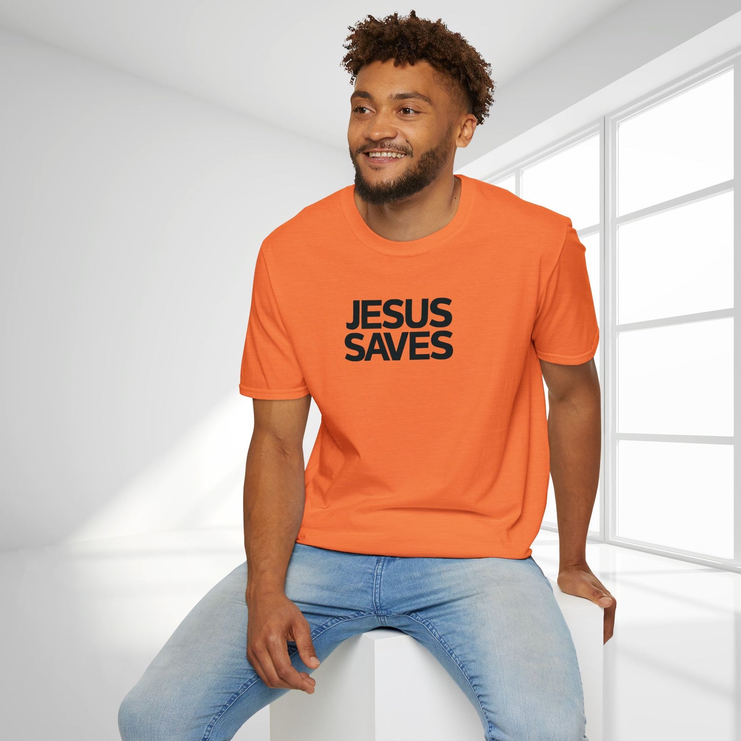 Unisex Jesus Saves Softstyle T-shirt - Acts 4:12 Bible Verse Christian Shirt