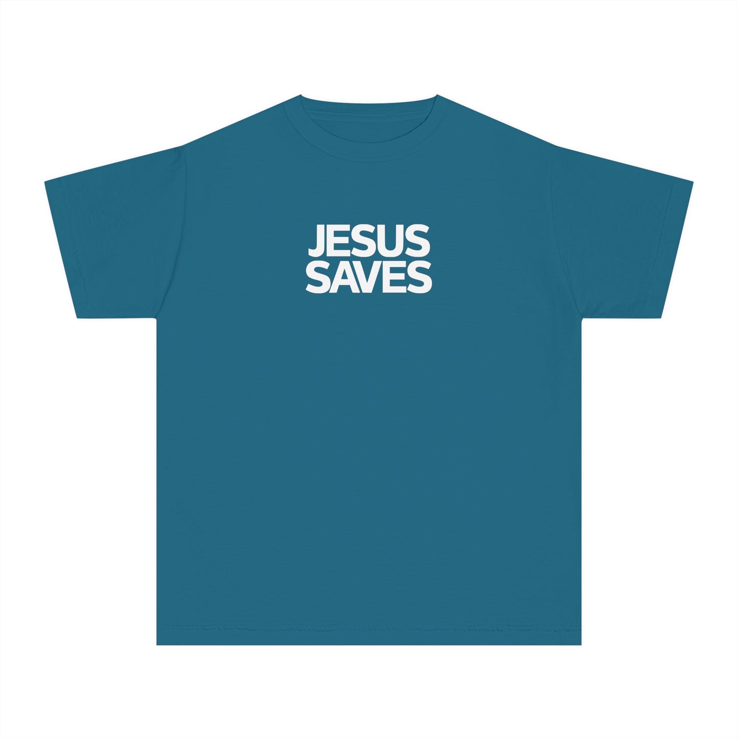 Jesus Saves Comfort Colors Youth Christian Shirt