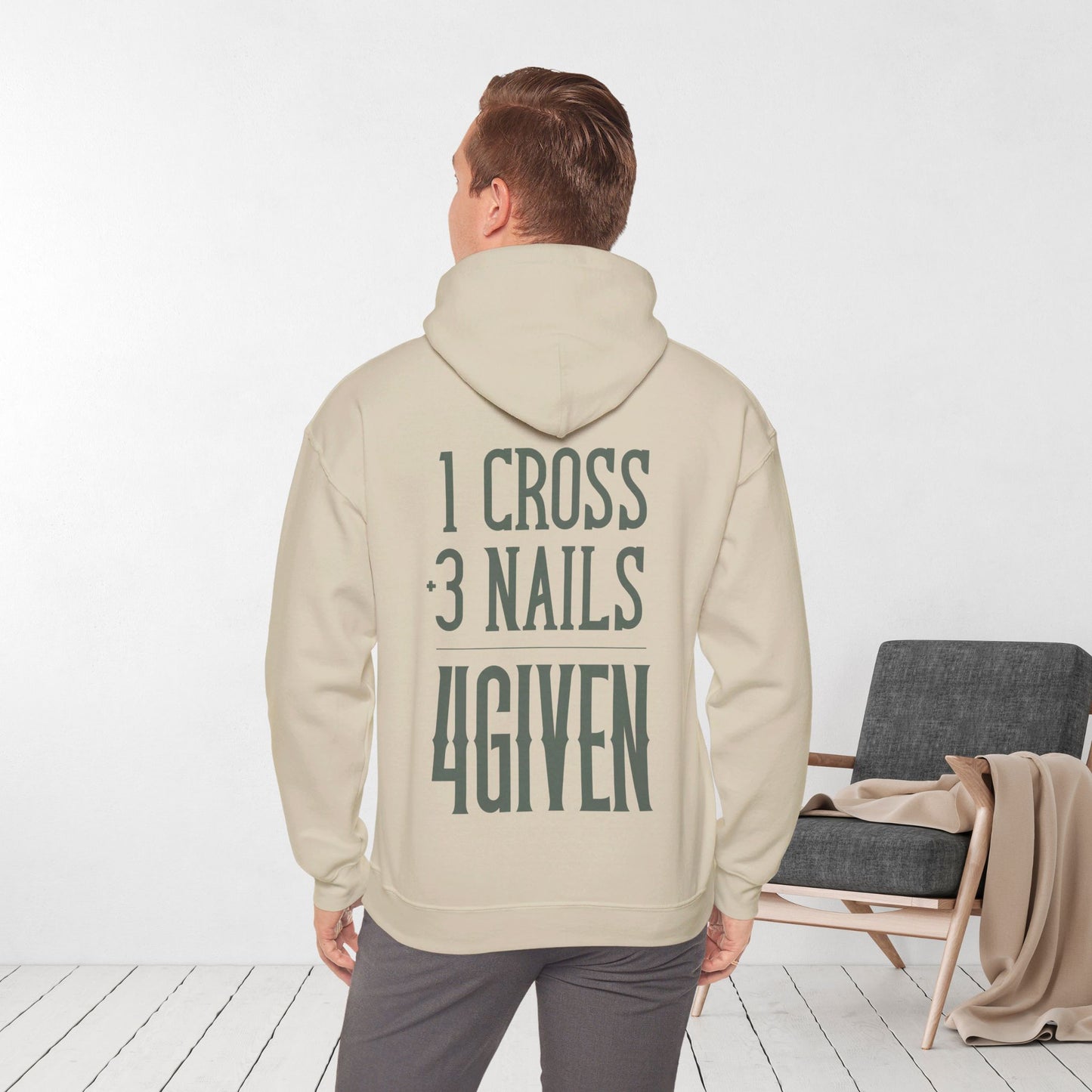 1 Cross 3 Nails 4Given Christian Hoodie