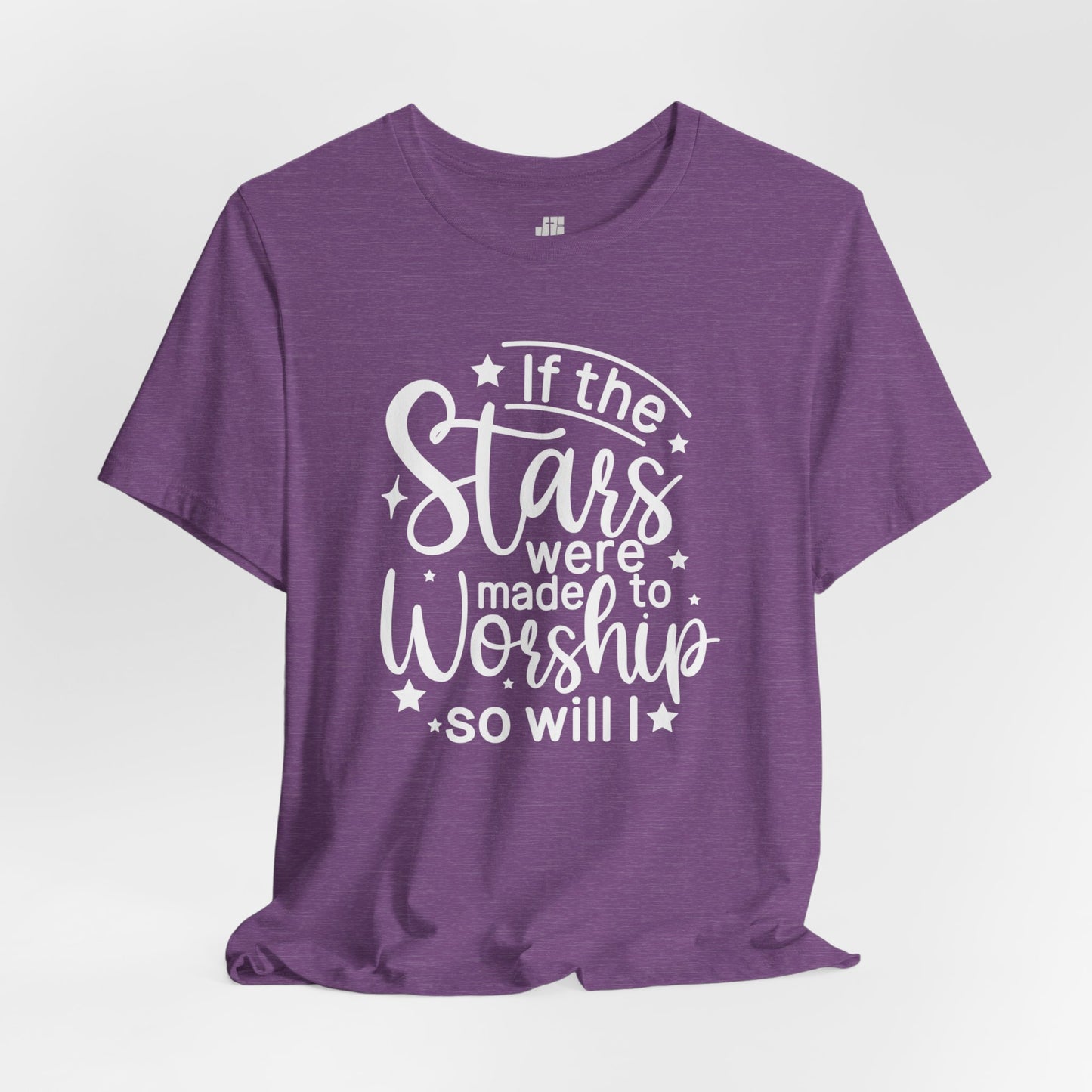 If The Stars Were Made To Worship So Will I Soft Cotton Tee - Christian Shirt