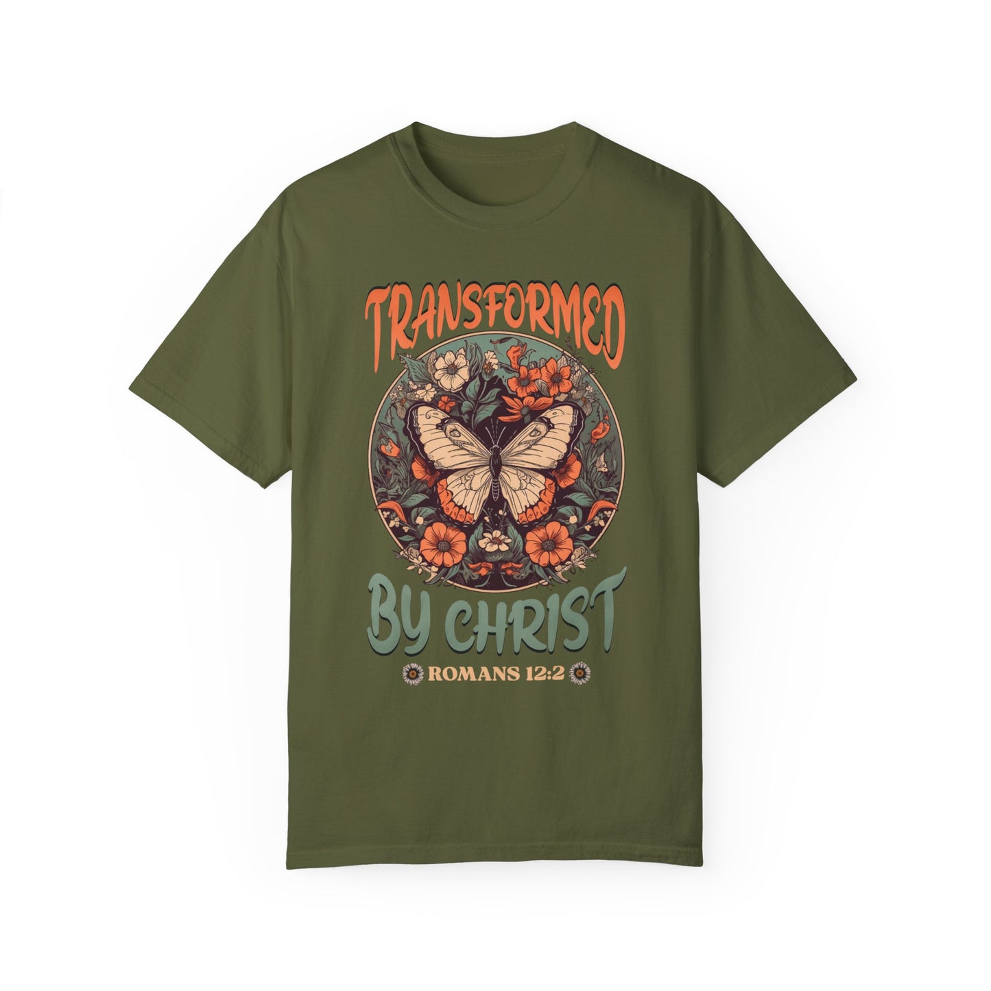 Transformed by Christ Comfort Colors Christian Shirt