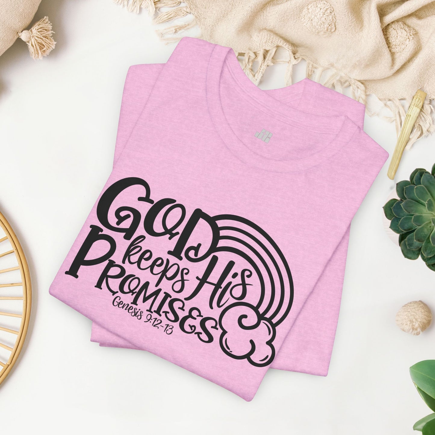 God Keeps His Promises Soft Cotton Tee - Bible Verse Christian Tee