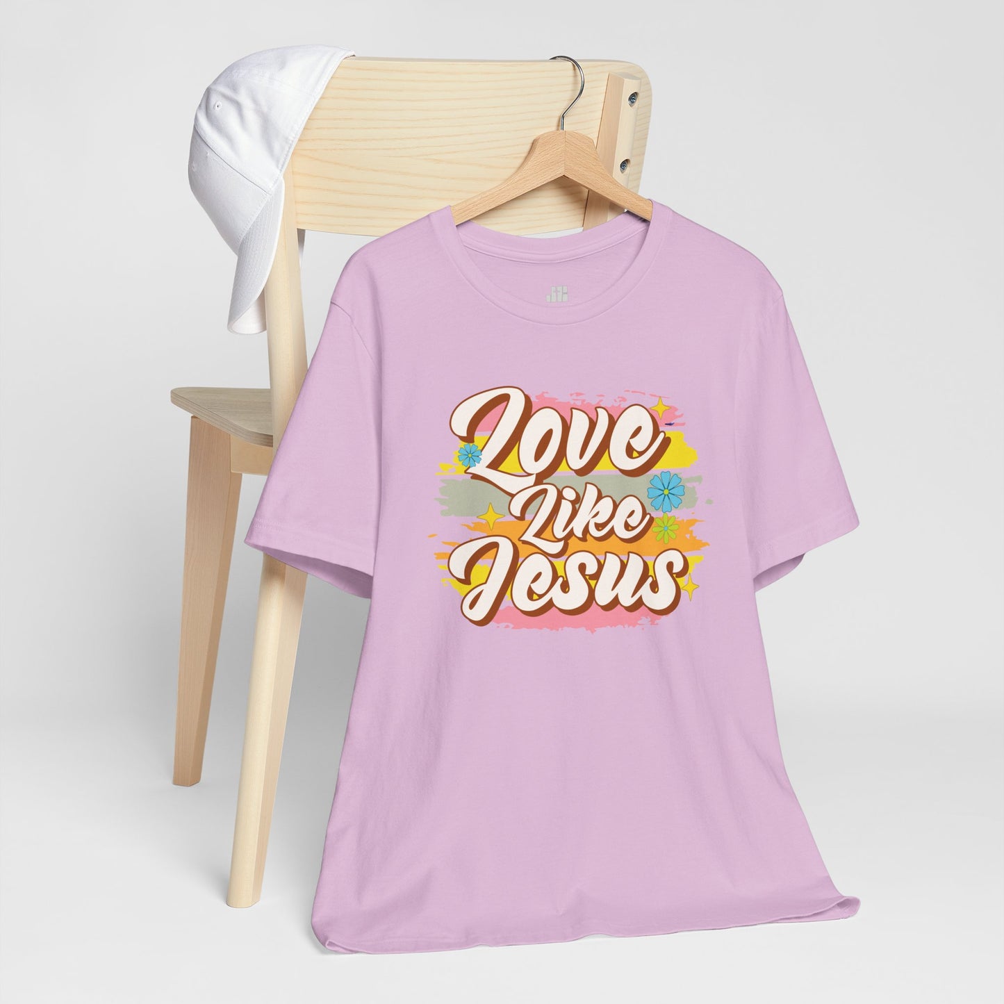 Groovy Love Like Jesus Soft Cotton Tee - Christian Shirt