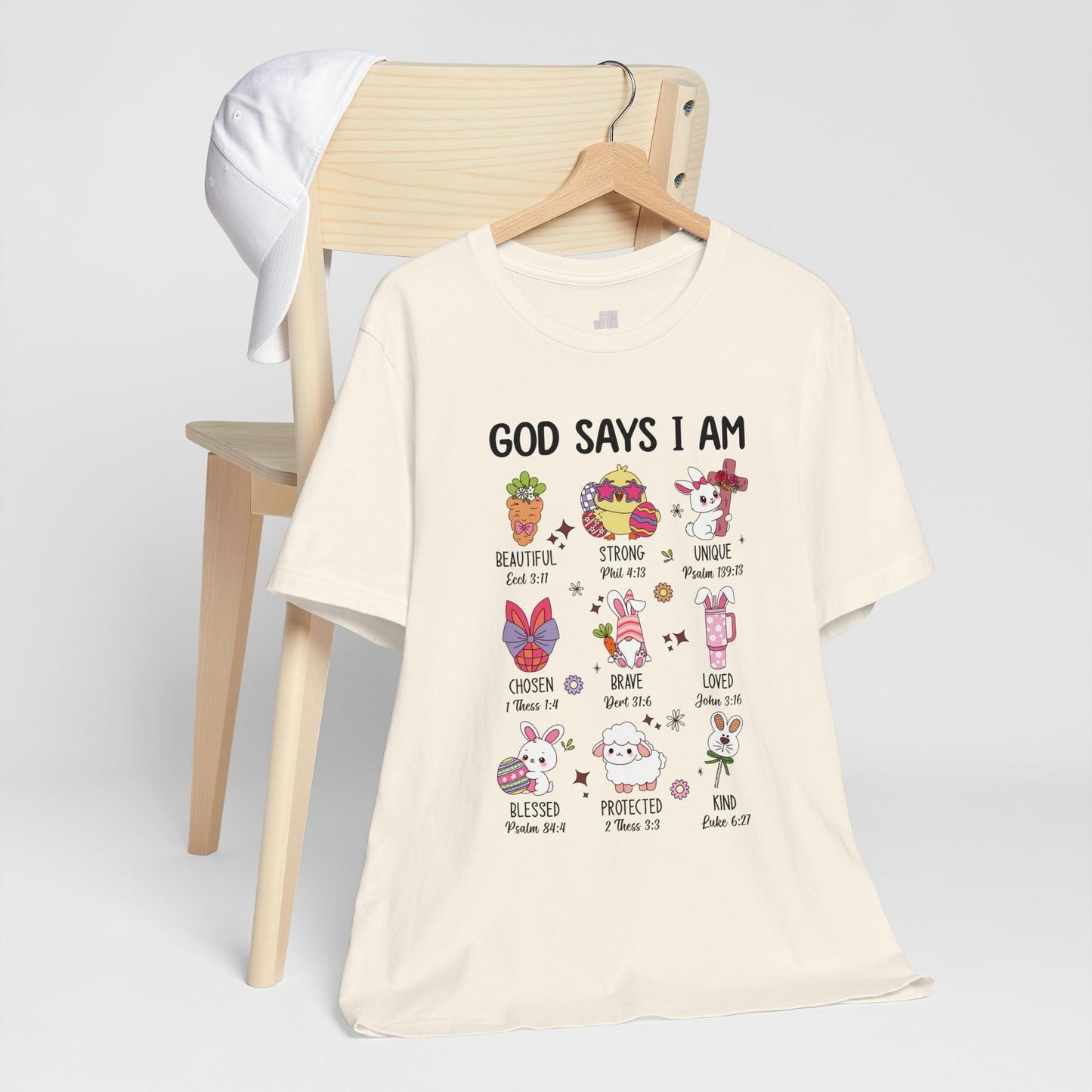 God Says I Am... Soft Cotton Tee - Christian Easter Shirt