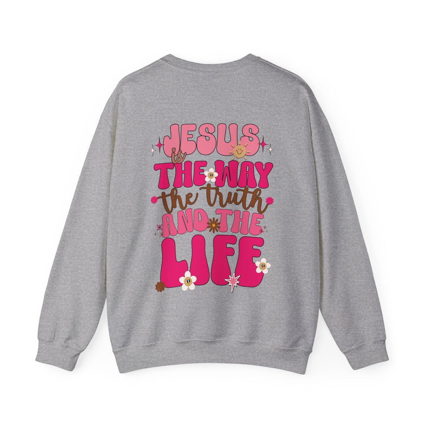 Pink Jesus is the Way John 14:6 Bible Verse Christian Sweatshirt