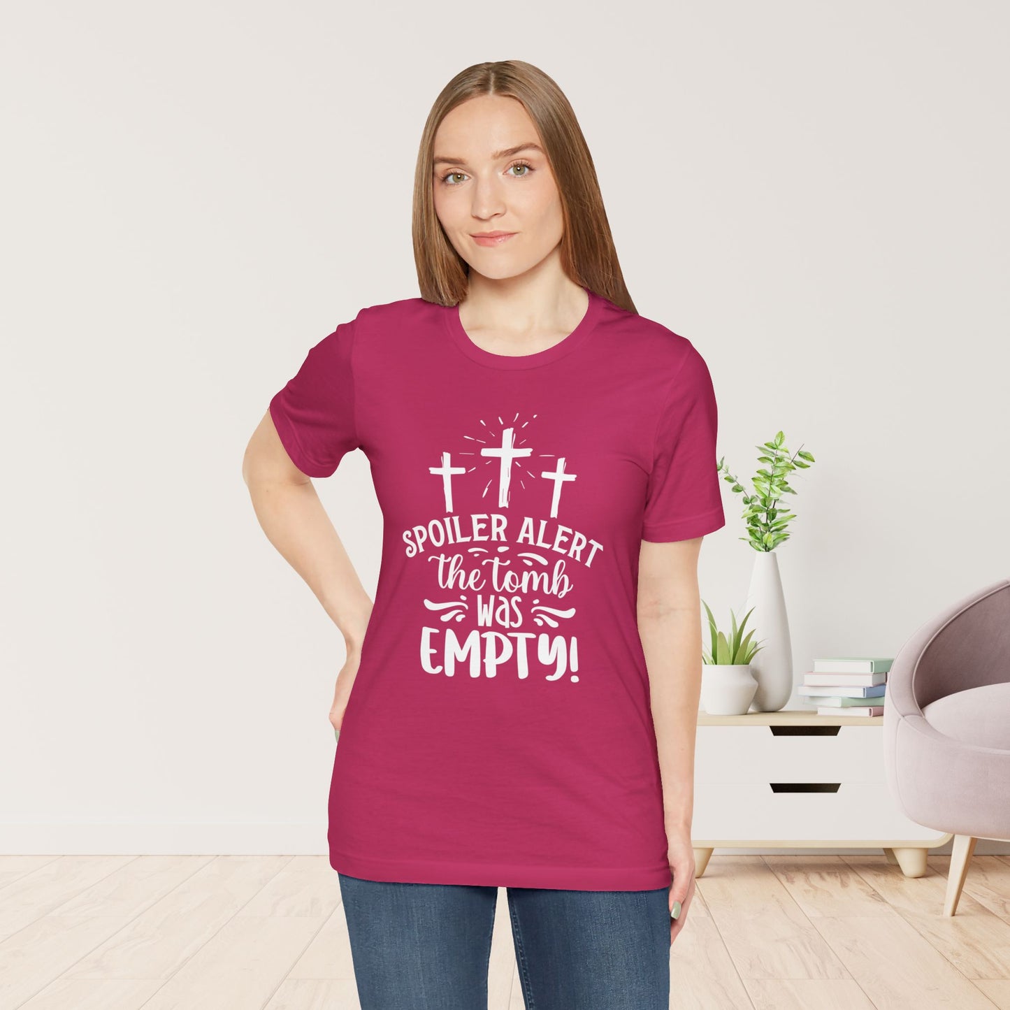 Spoiler Alert The Tomb Was Empty Christian Soft Cotton Tee - Easter Shirt