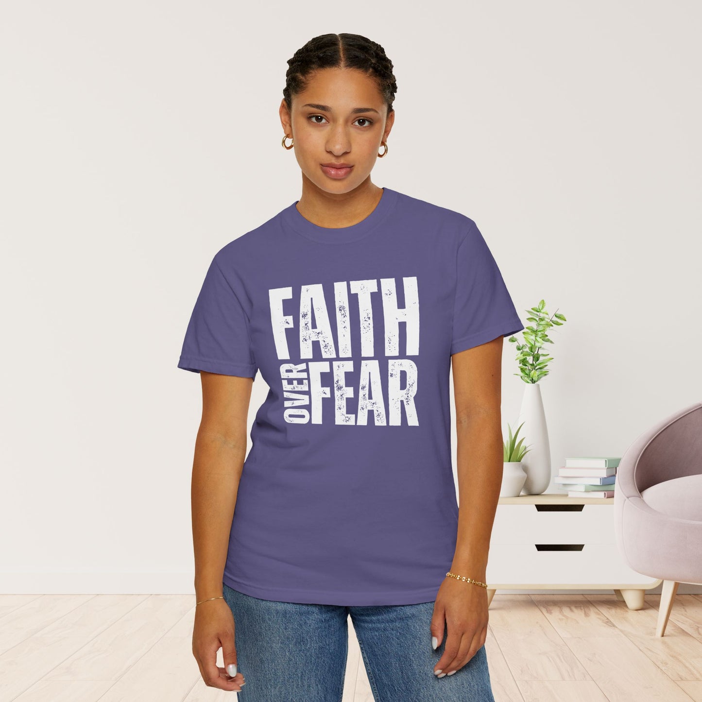 Comfort Colors Faith Over Fear Trendy Christian Shirt