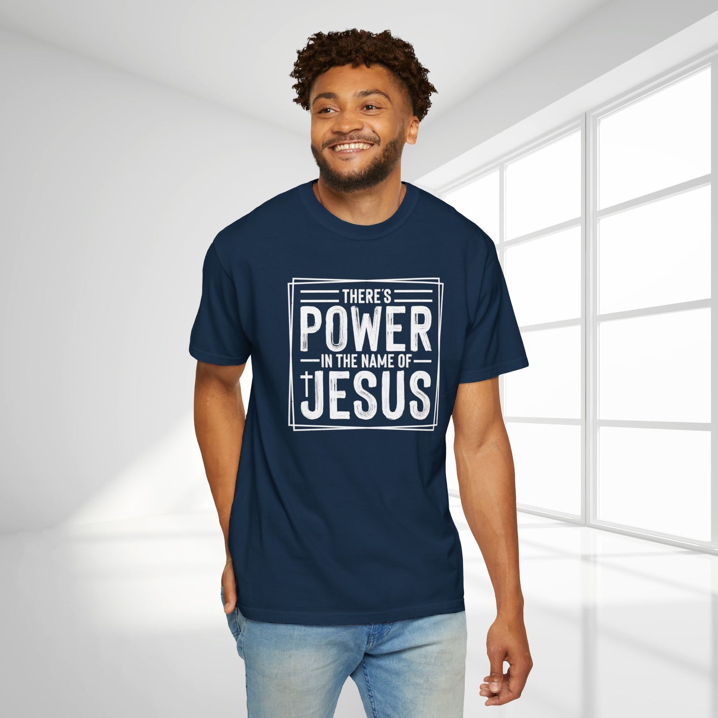 There's Power in the Name of Jesus Comfort Colors Shirt