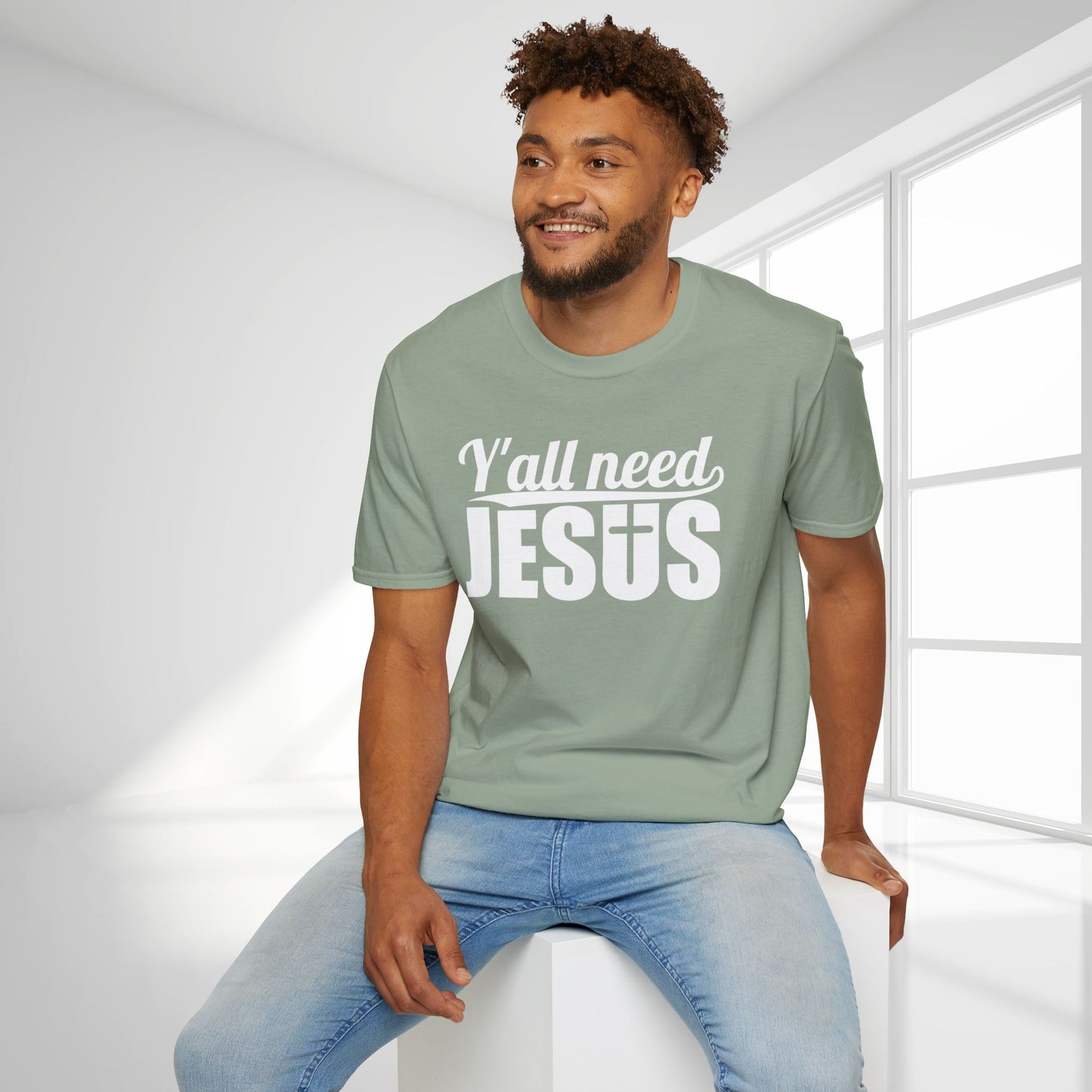 Y'all Need Jesus Softstyle T-shirt - Christian Shirt