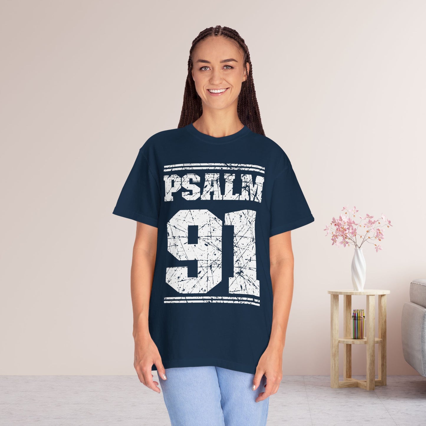 Psalm 91 Comfort Colors Christian Shirt - Bible Verse Shirt