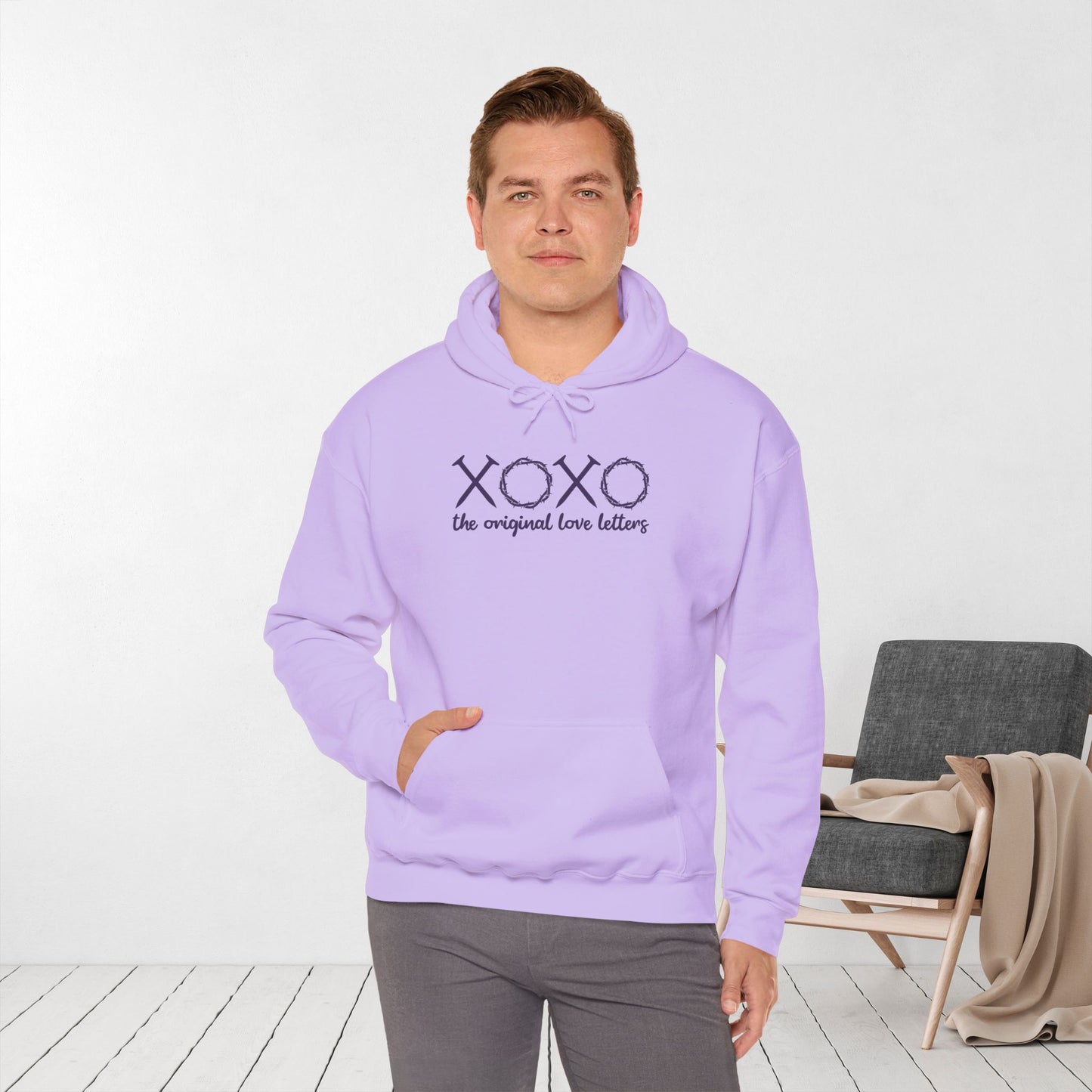 XOXO The Original Love Letters Bible Verse Romans 5:8 Hoodie