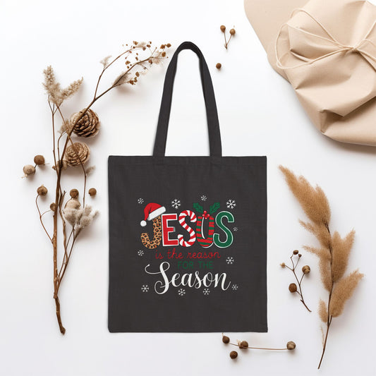 Jesus Is The Reason For The Season Canvas Tote Bag