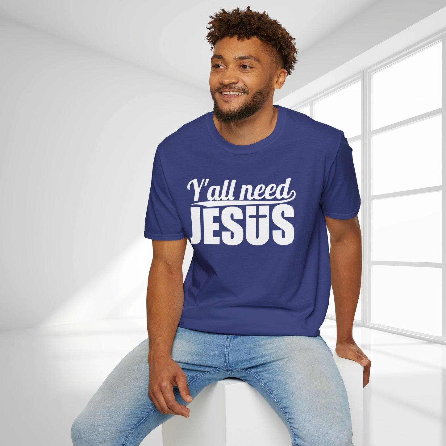 Y'all Need Jesus Softstyle T-shirt - Christian Shirt