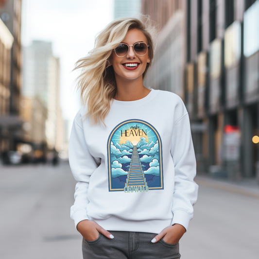 Comfort Colors Groovy Make Heaven Crowded Sweatshirt