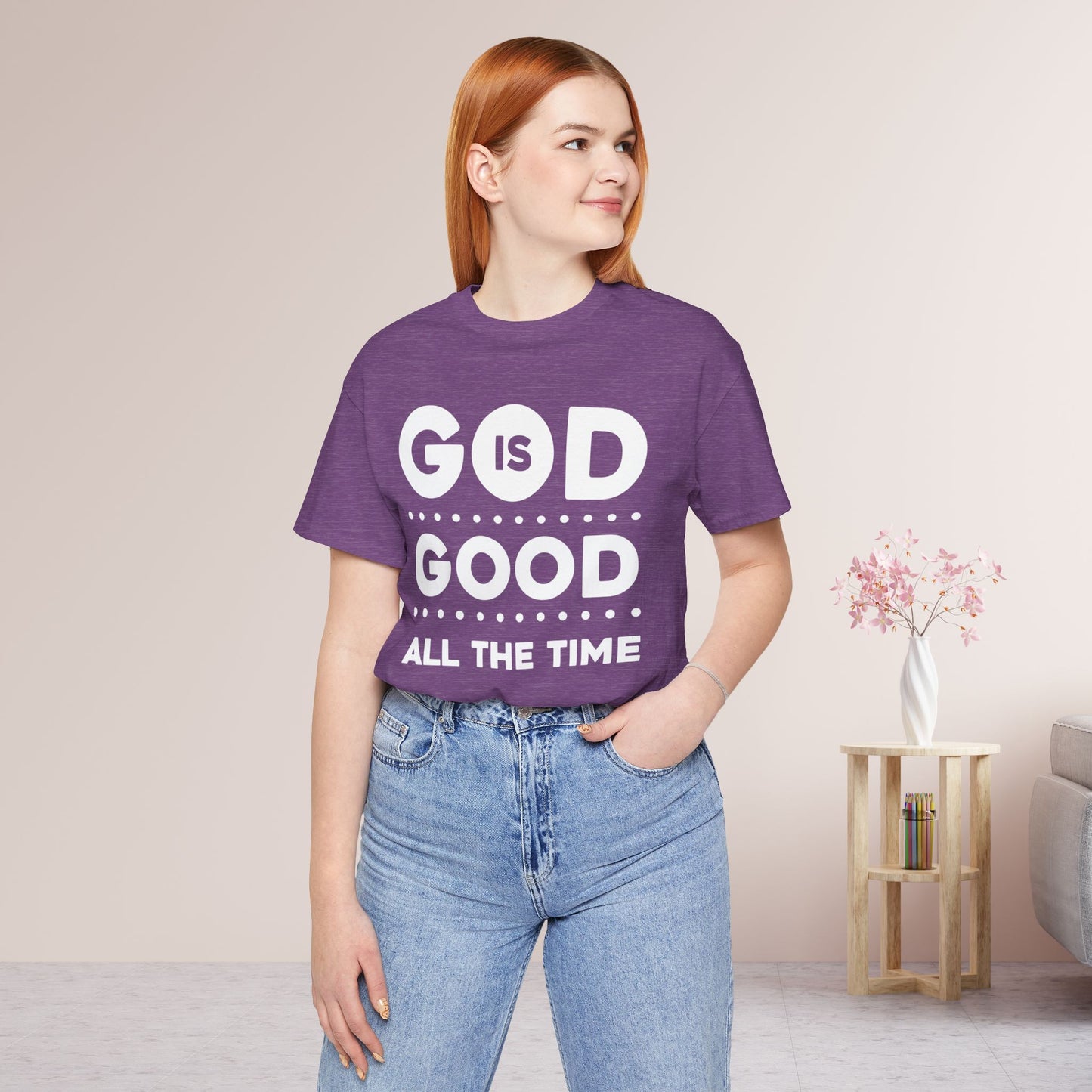 God Is Good All The Time Soft Cotton Tee - Christian Tee