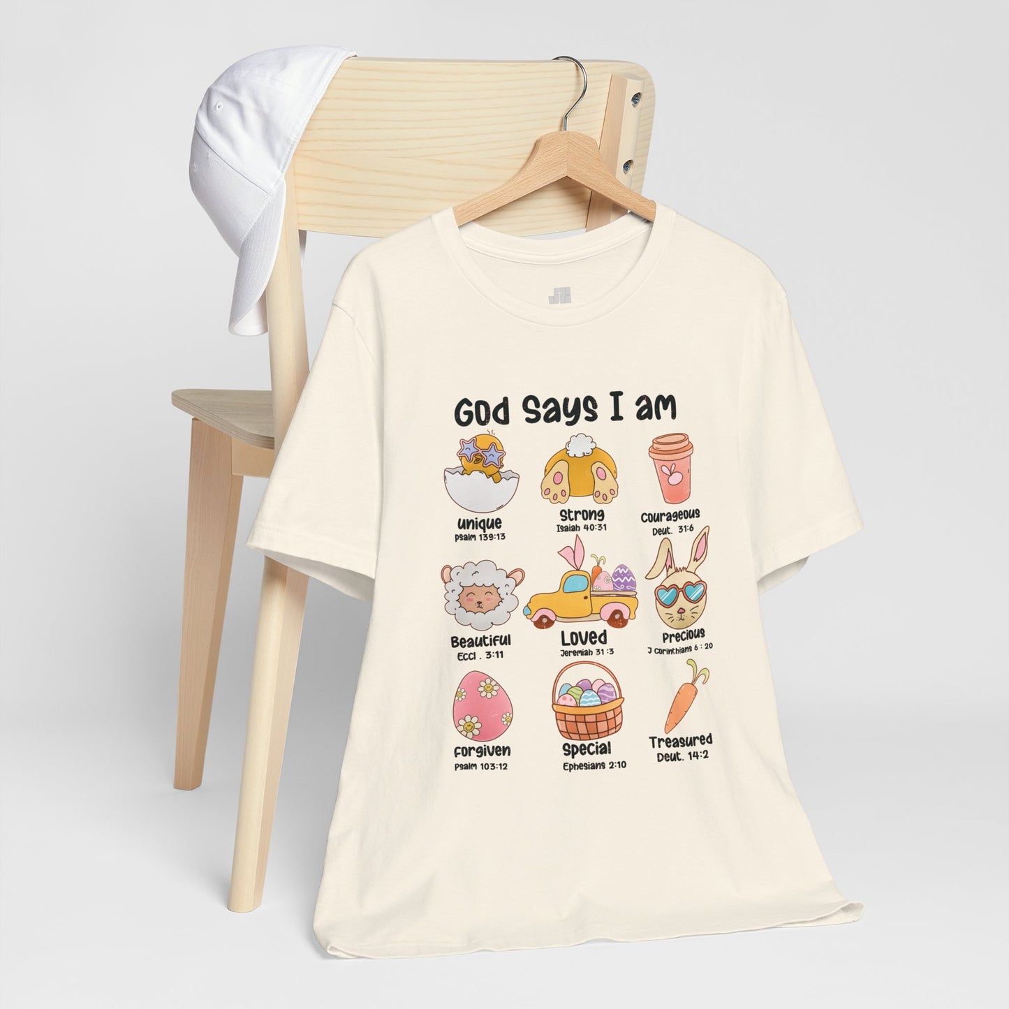 God Says I Am... Soft Cotton Tee - Christian Easter Shirt