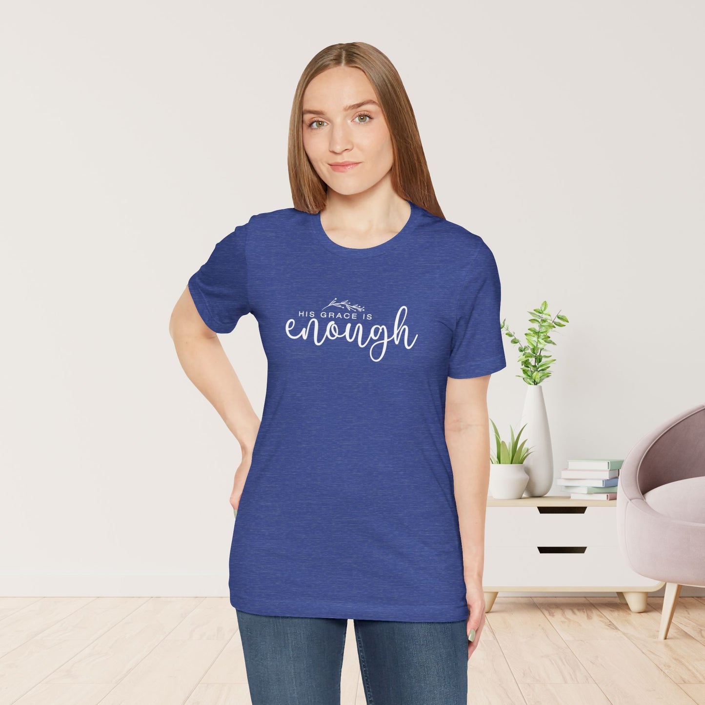 His Grace is Enough Soft Cotton Tee - Christian Shirt