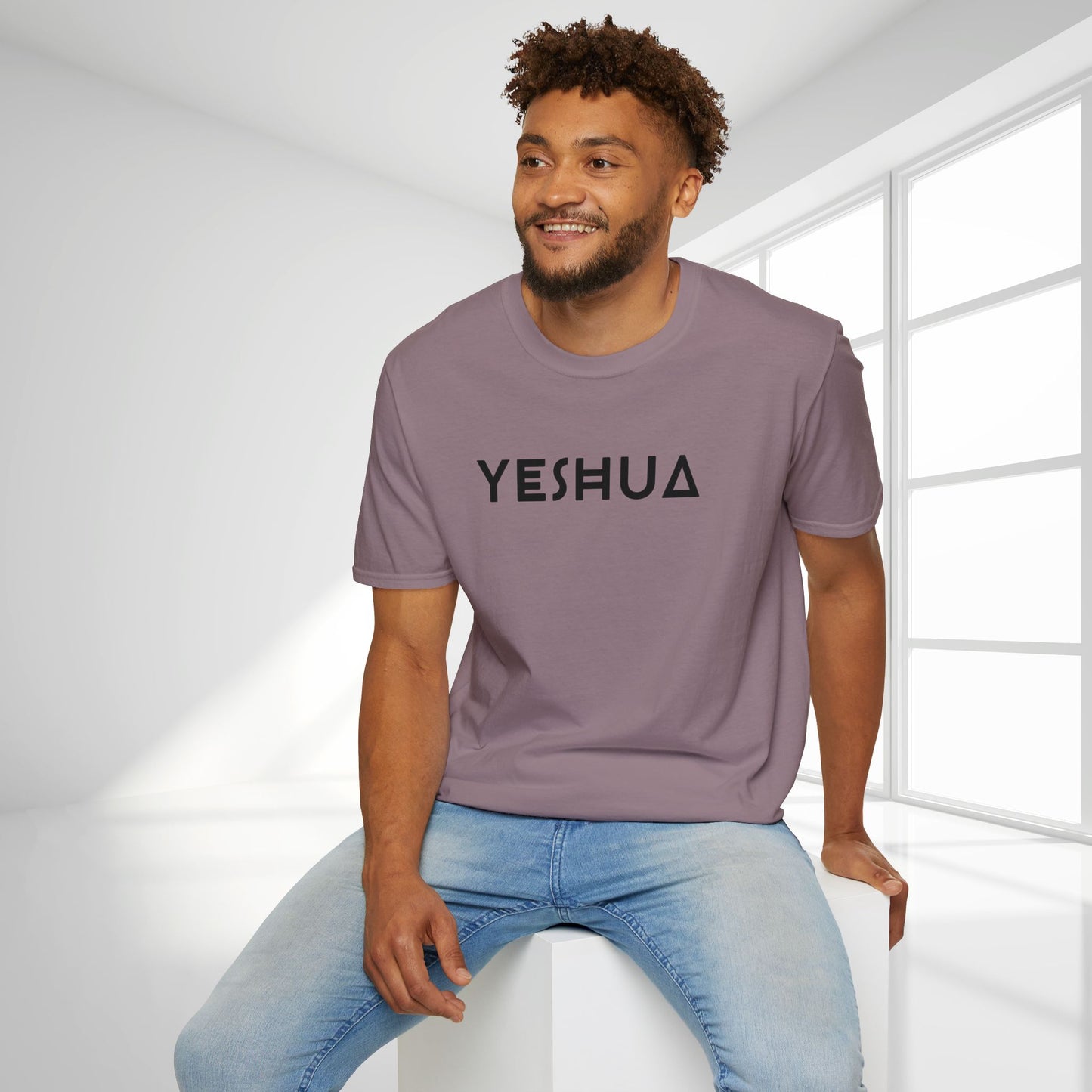 Unisex YESHUA Softstyle T-shirt -  Minimalist Christian Shirt