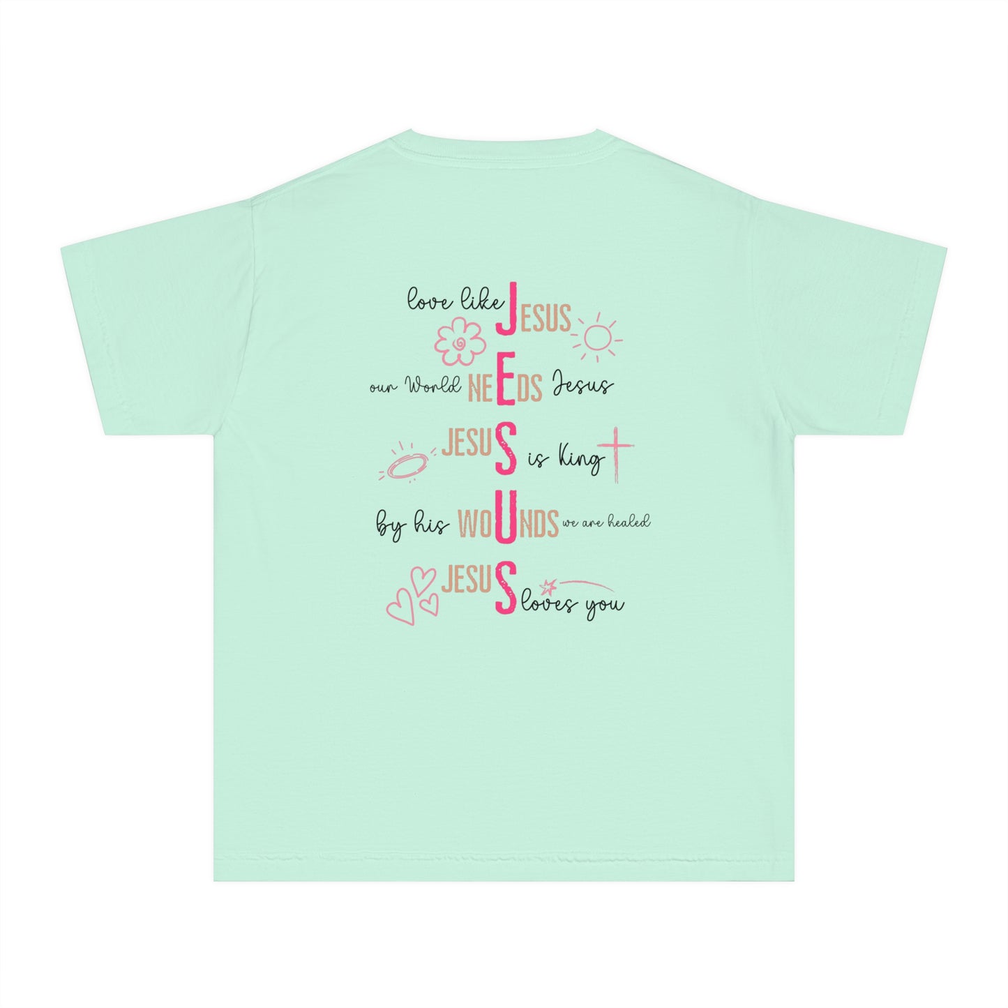 Jesus Comfort Colors Youth Christian Tee