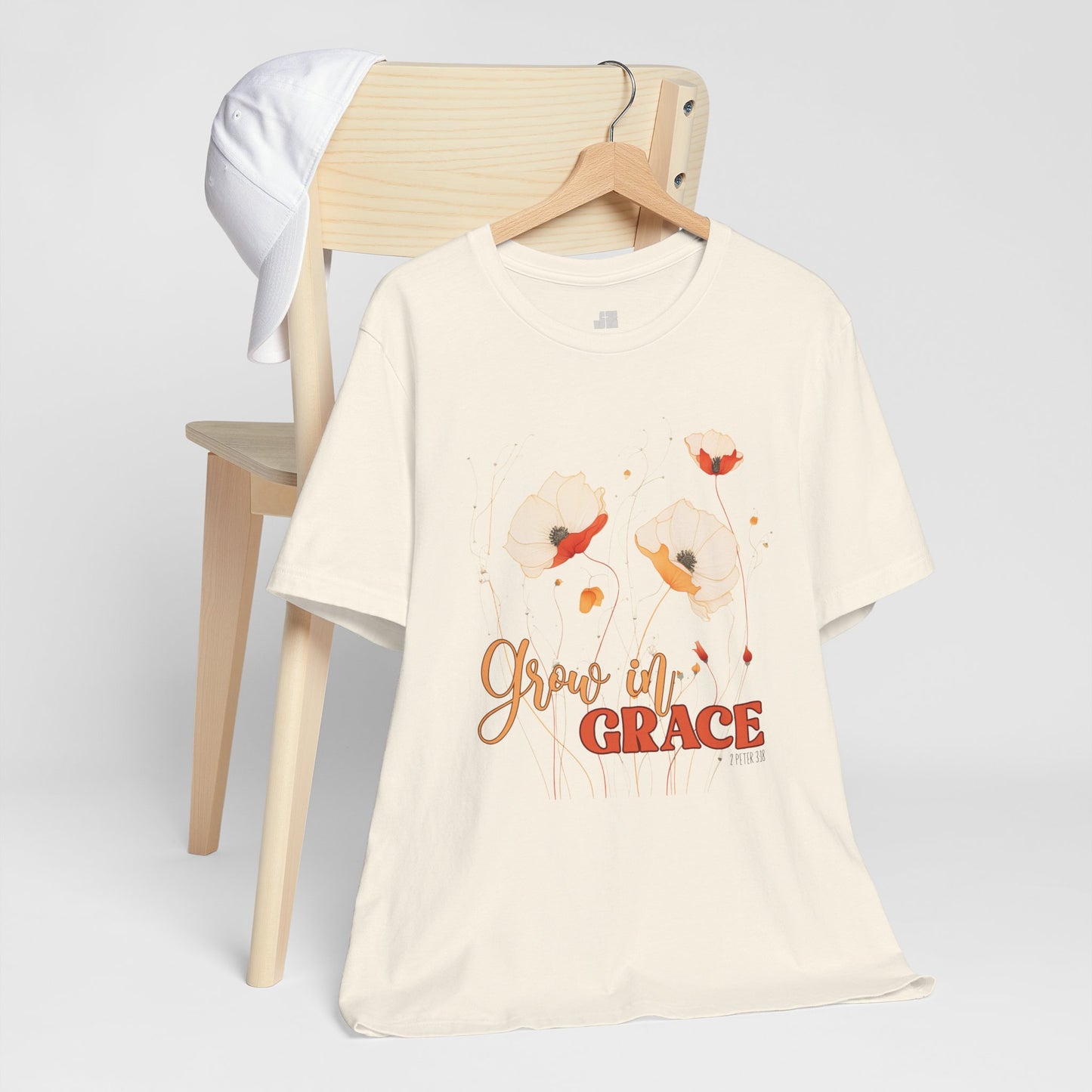 Grow in Grace Bible Verse Soft Cotton Tee